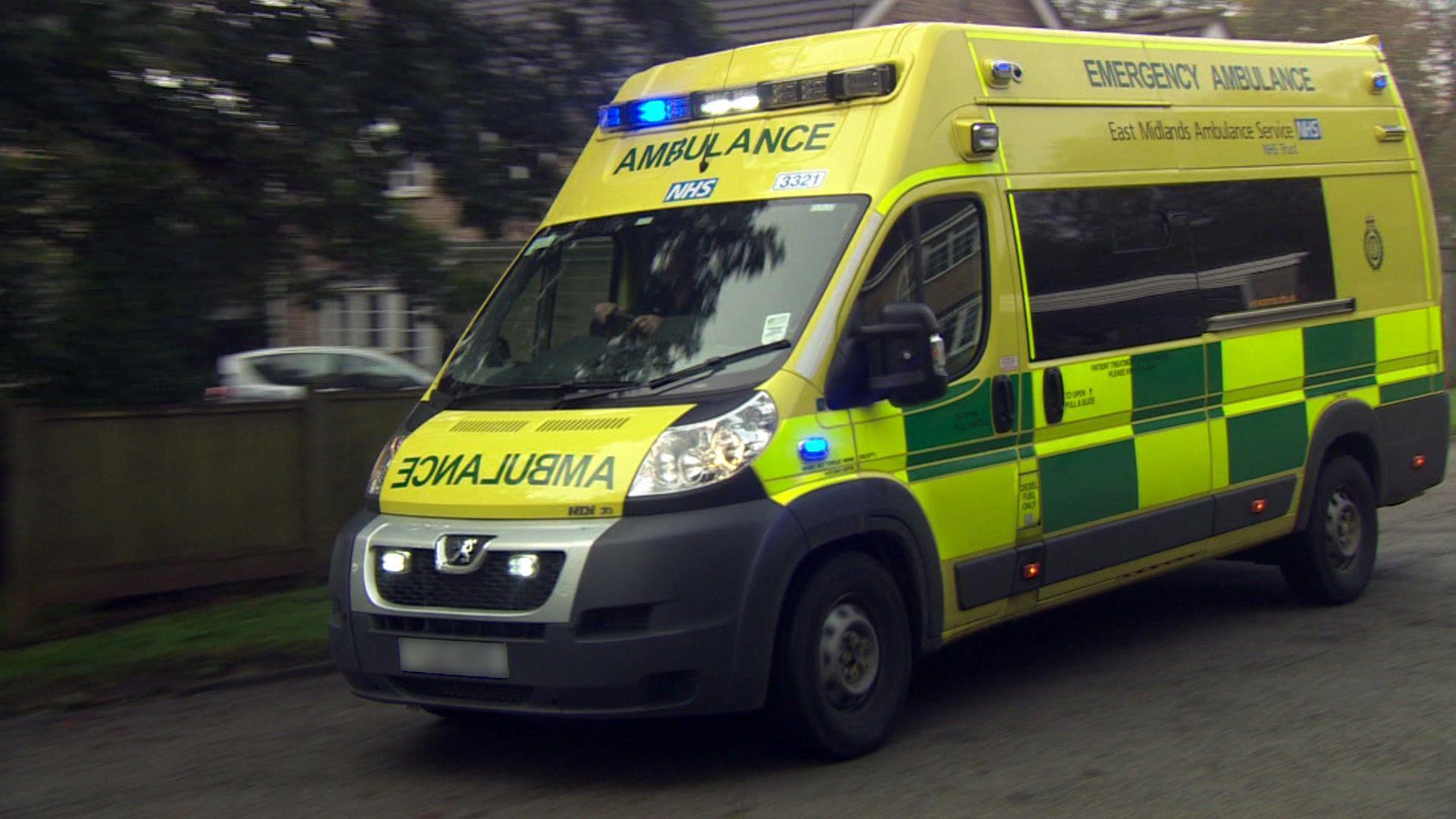 An ambulance vehicle