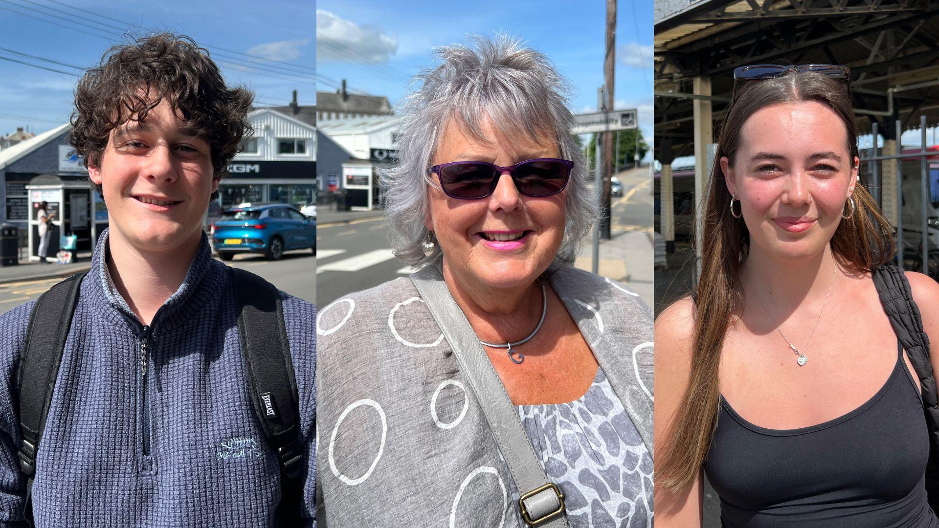 Lluniau wedi cael eu rhoi at ei gilydd. Llun o Guto Peredur Jenkins ar y chwith, Gill Lewis yn y canol a Lisa James ar y dde.