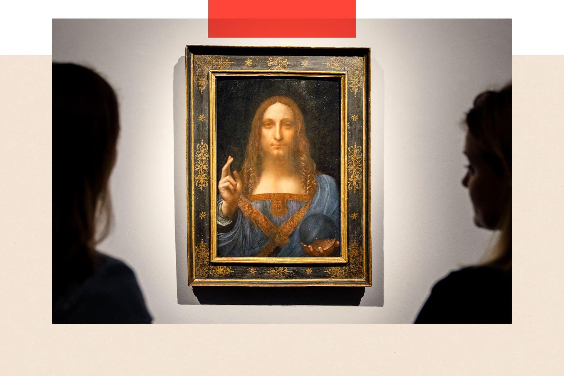 Salvator Mundi by Italian artist Leonardo da Vinci at Christie's auction house in London