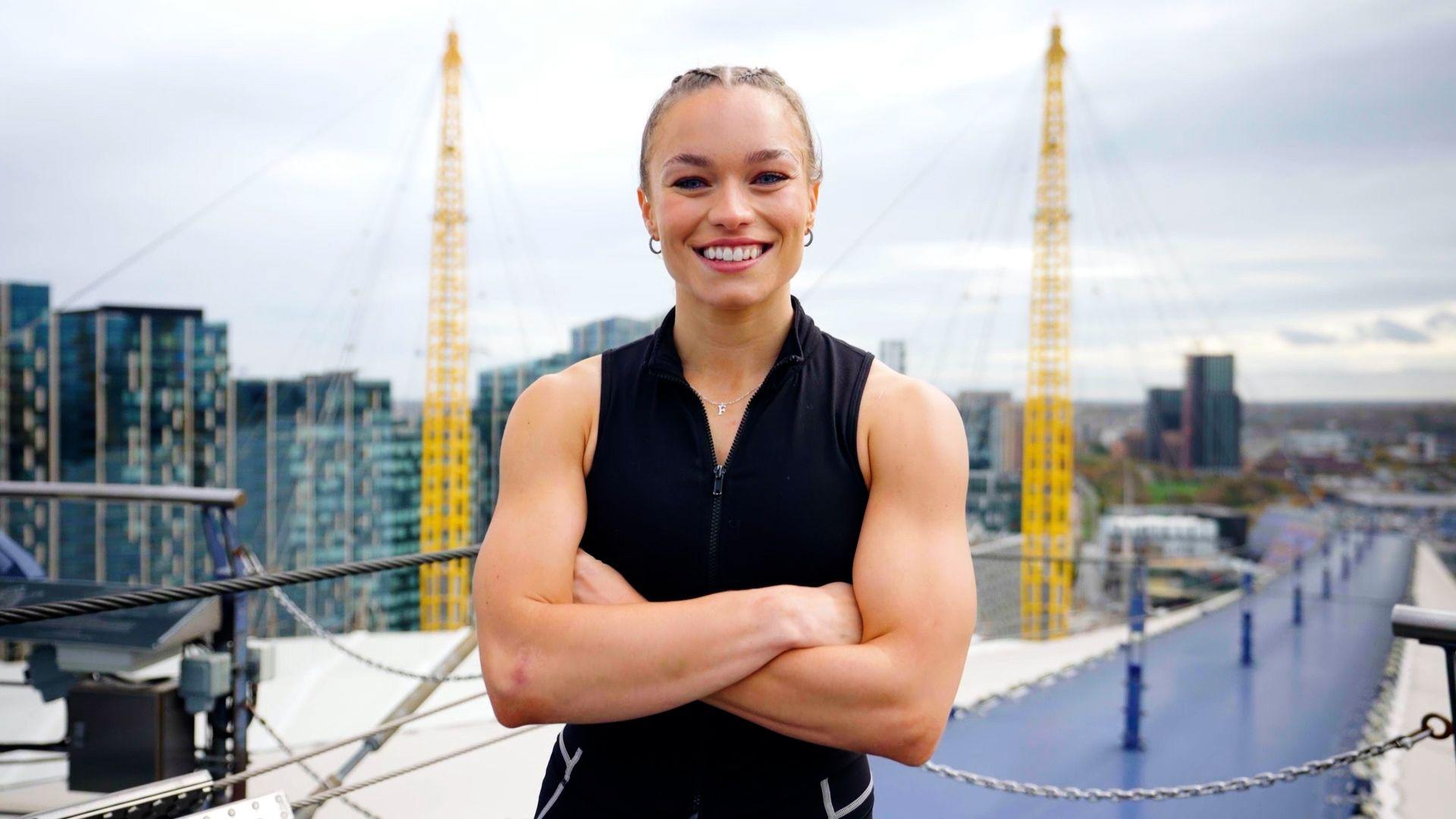 Gladiator Fury smiles at the top of the O2