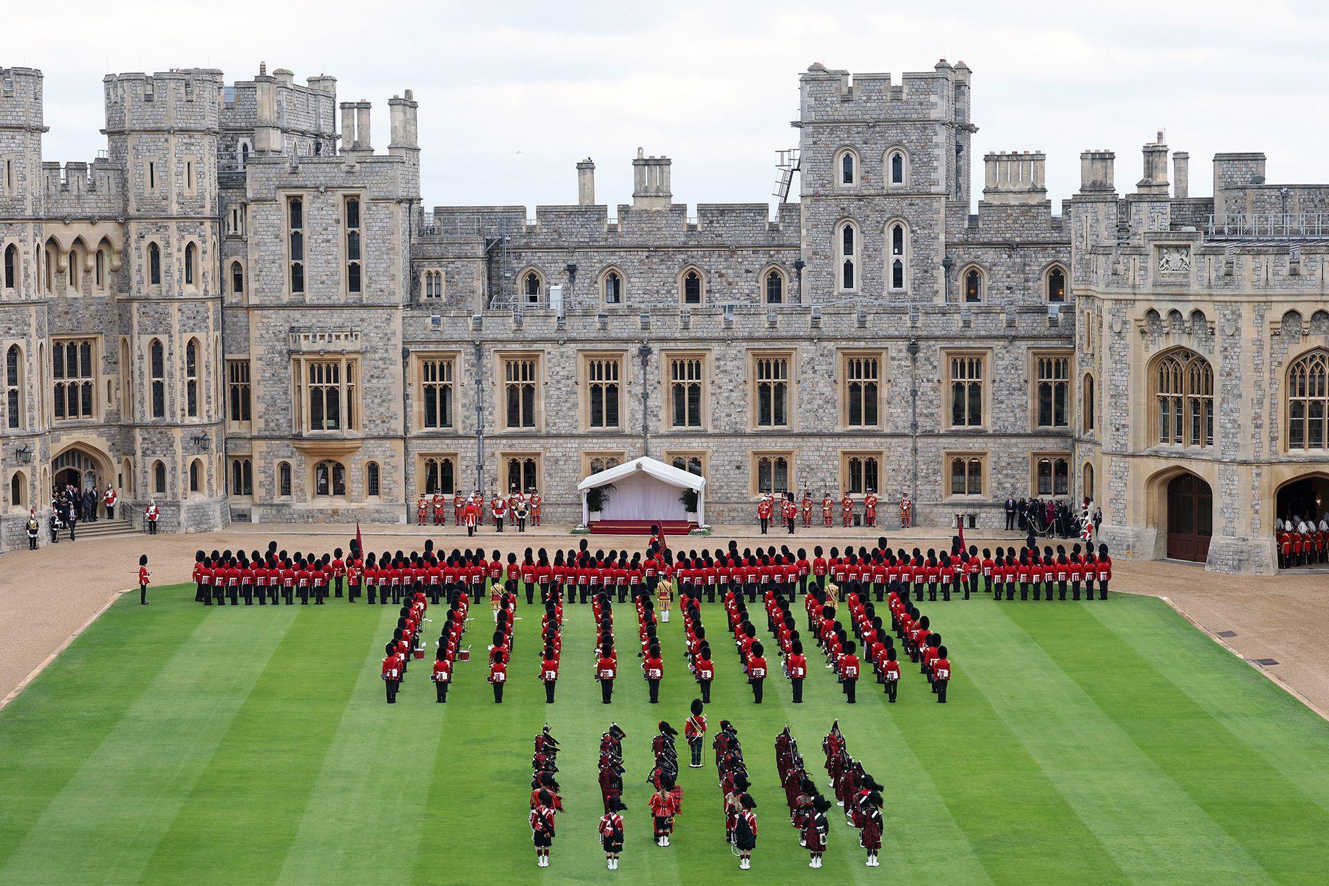 A Guard of Honour during the State visit by the President of the United States of America at Windsor Castle on September 17, 2025 in Windsor, England. 