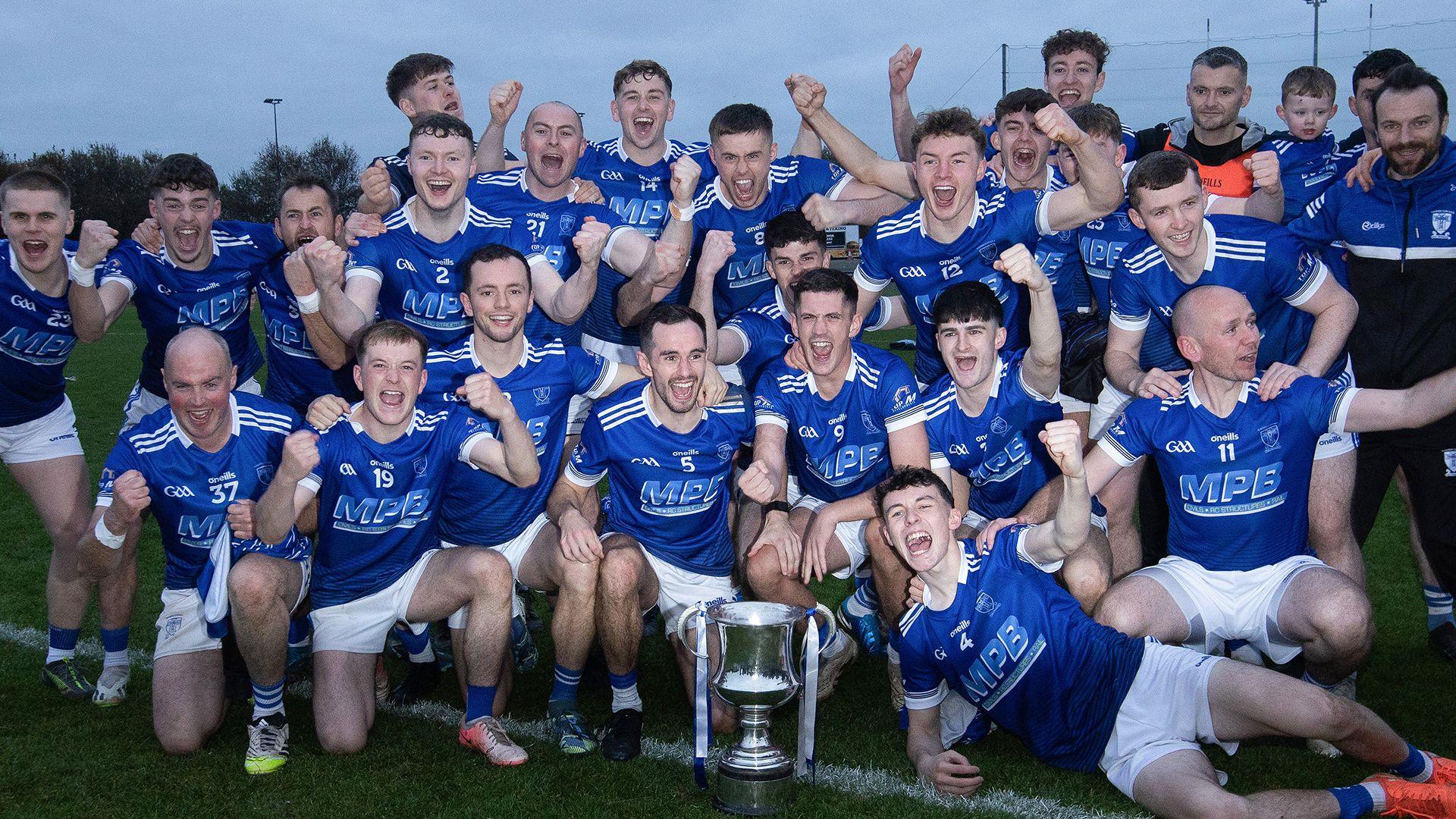 Naomh Conaill celebrate after beating Gaoth Dobhair to win the Donegal SFC title