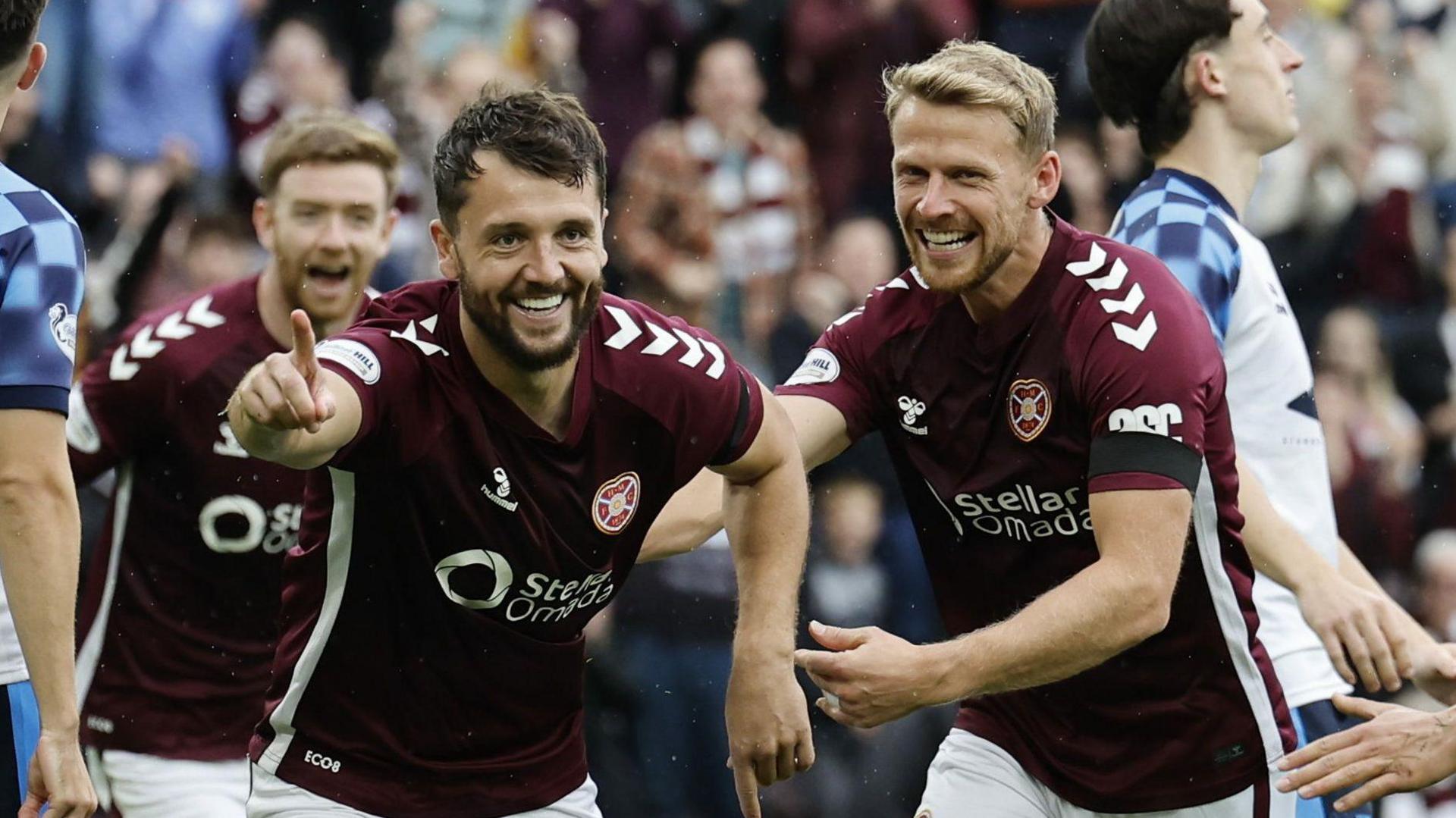 Hearts celebrate