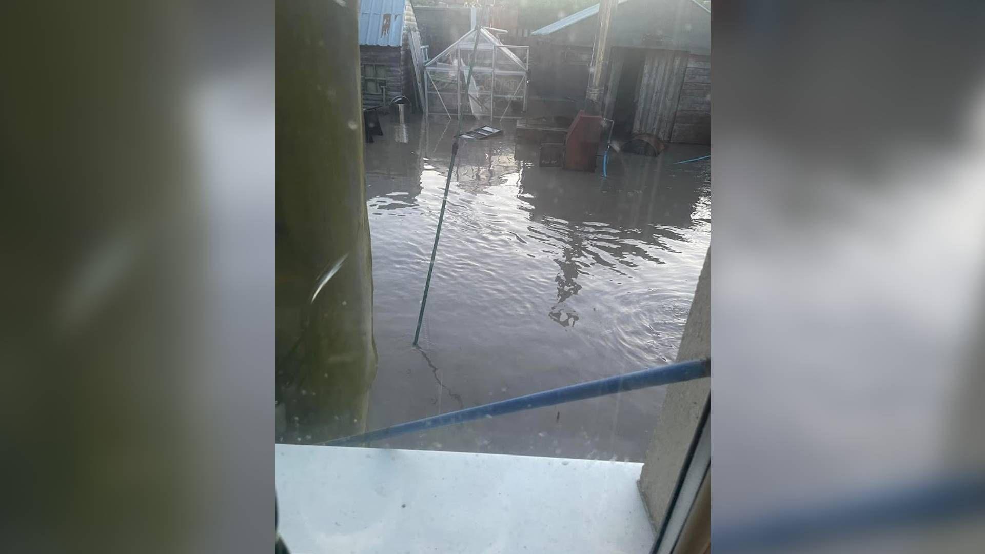 Flooding in one of the homes