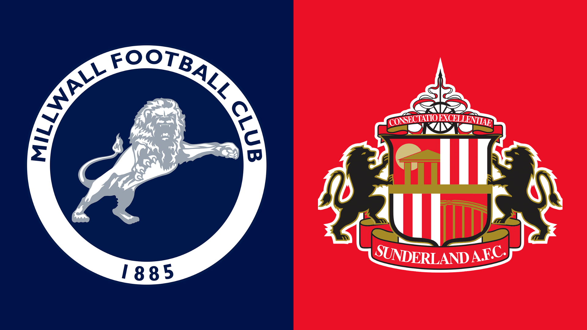 Millwall and Sunderland's badges