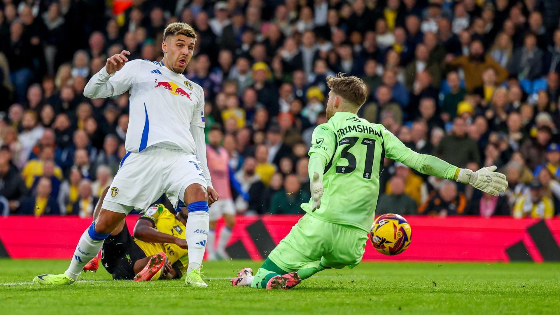 Joel Piroe scores for the fifth time this season for Leeds United