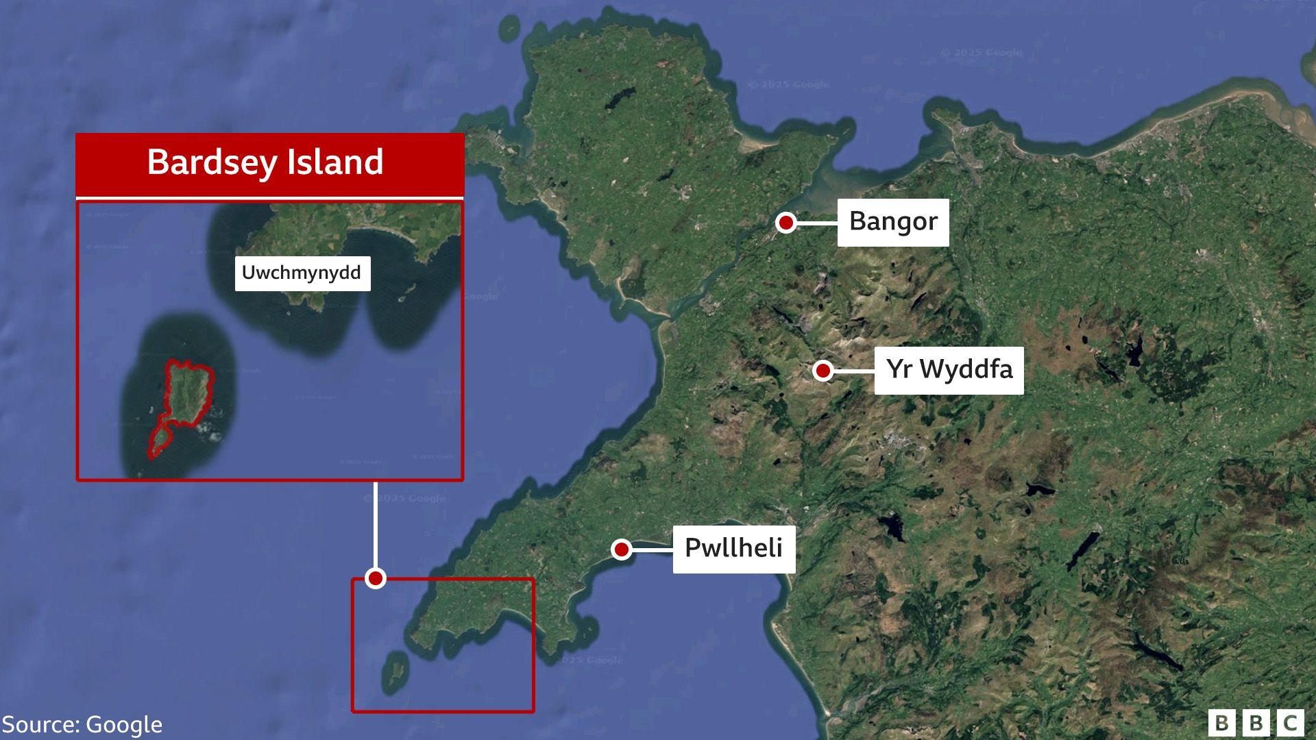 Map of Bardsey Island