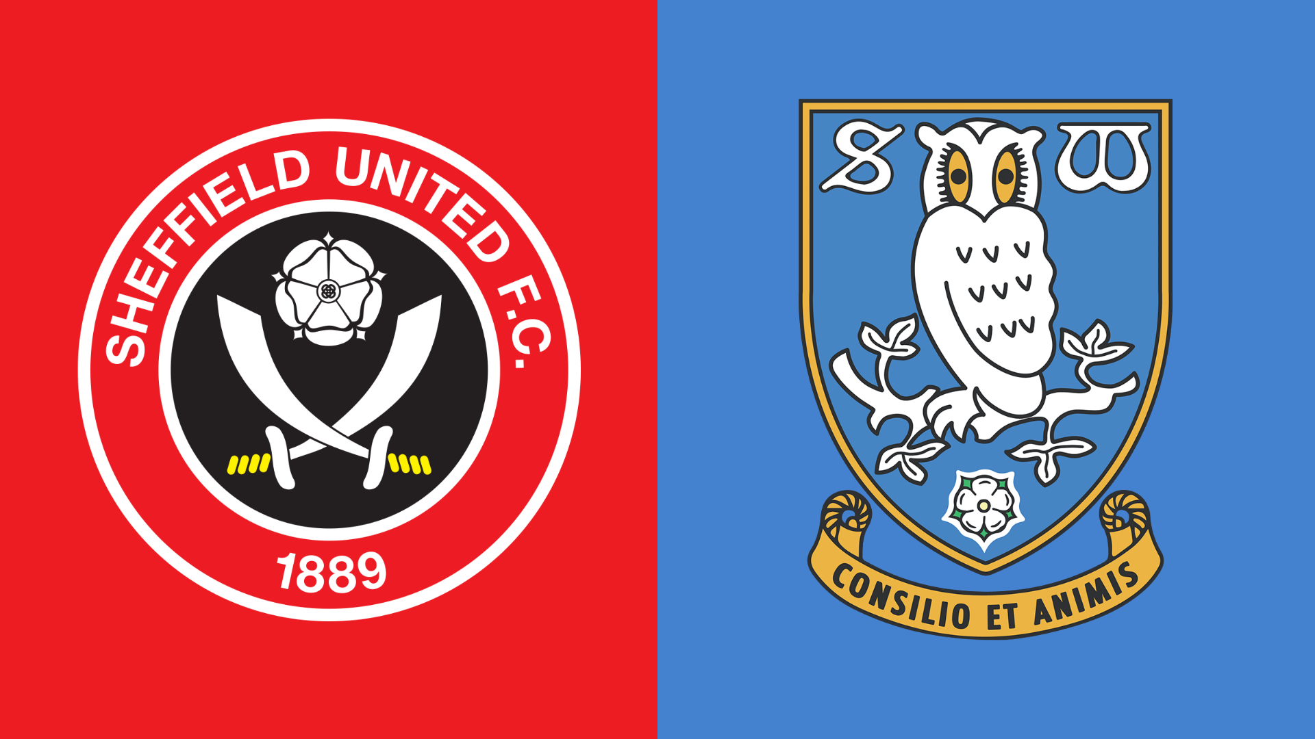 The club badges of Sheffield United and Sheffield Wednesday side by side.