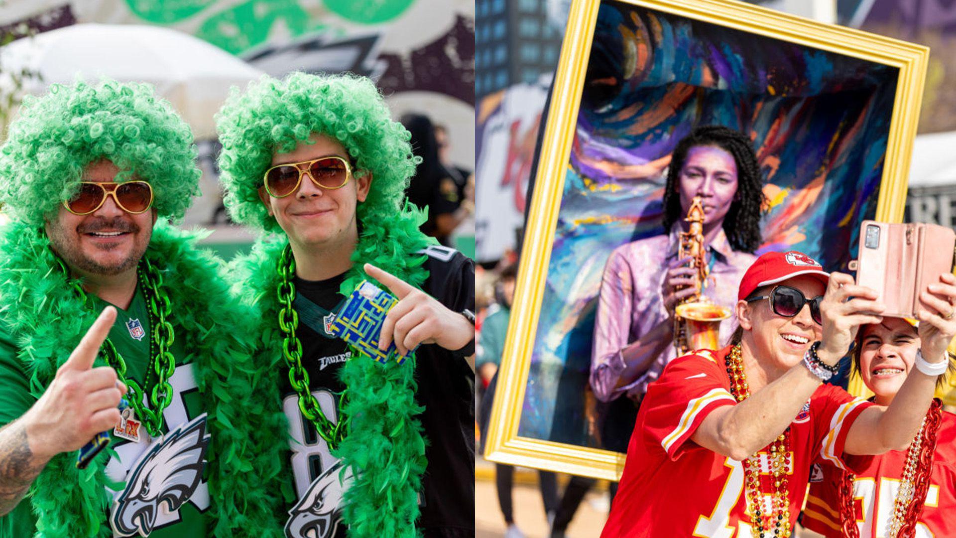 Fans from both teams dressed up 