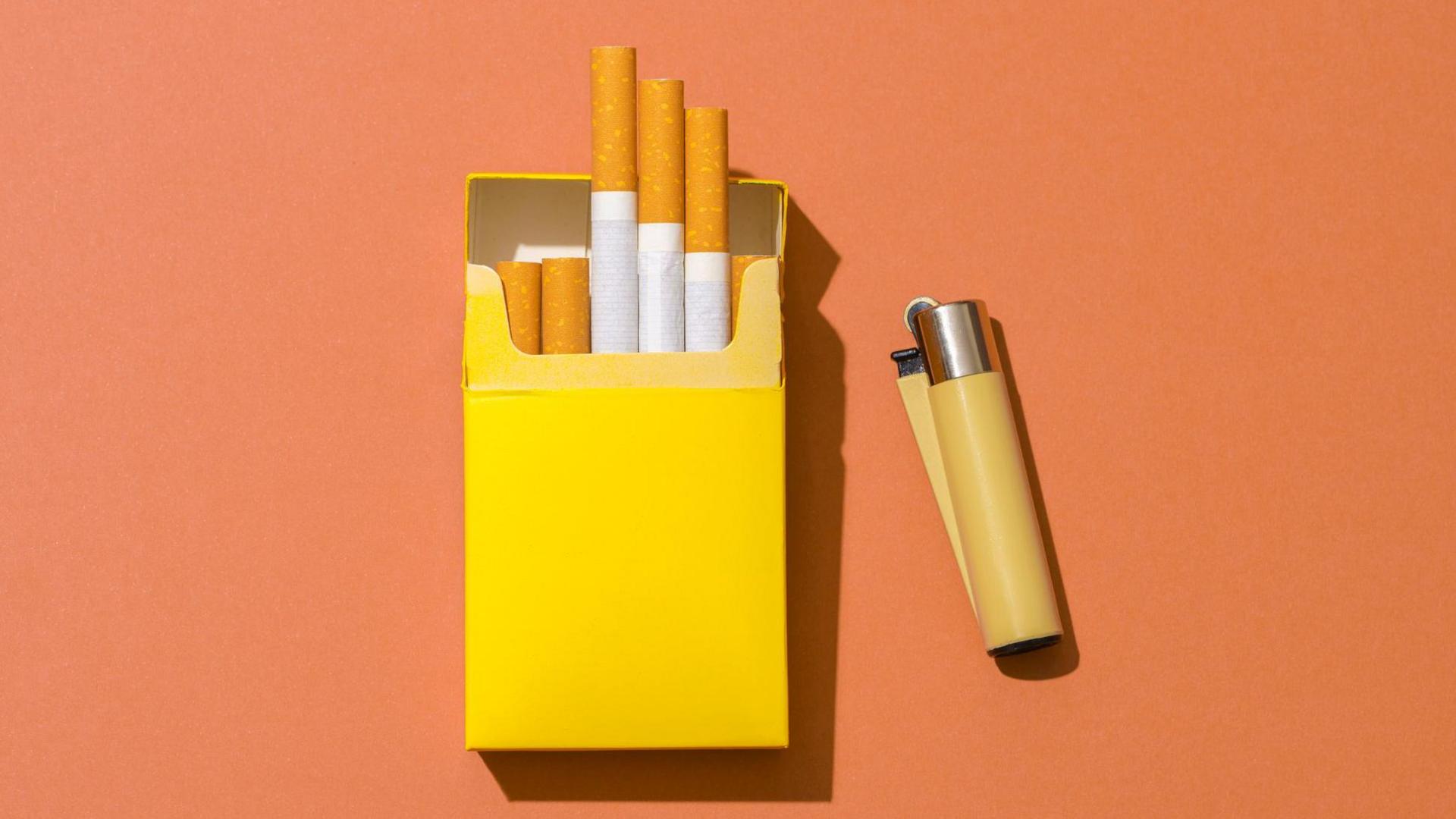 Cigarette and lighter