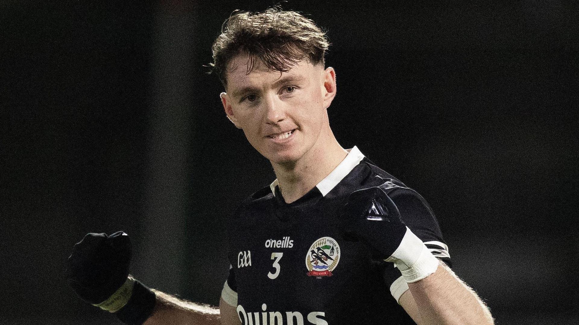 Kilcoo defender Ryan McEvoy celebrates the semi-final victory at the final whistle