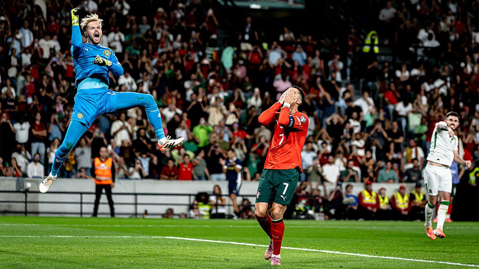 Caoimhin Kelleher saves Cristano Ronaldo's penalty