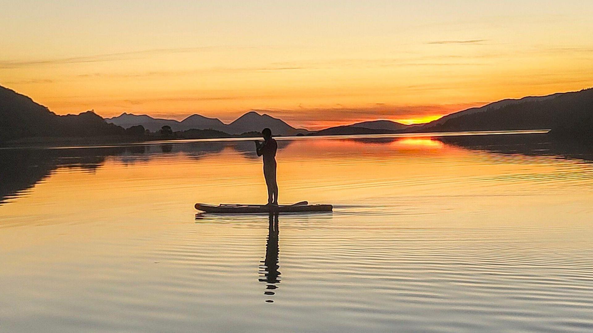 Paddle boarding at Lochcarron 