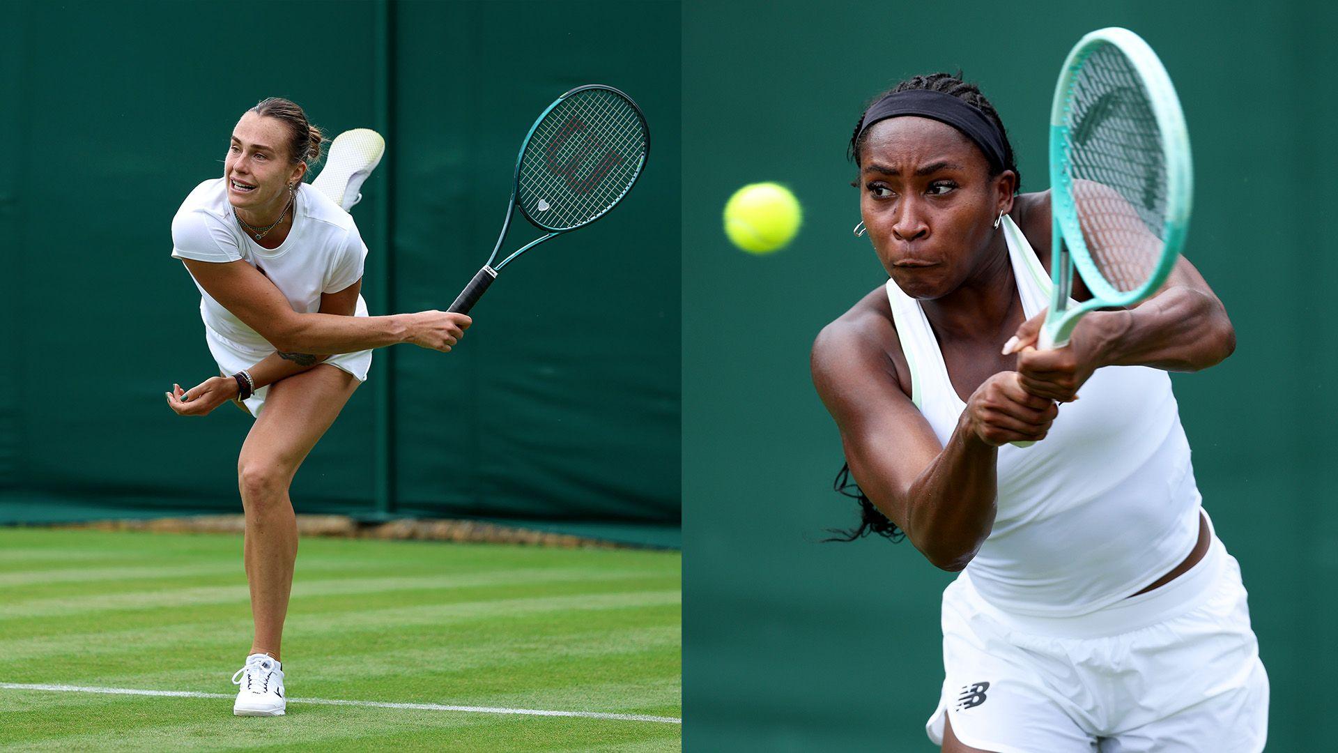 (L) Aryna Sabalenka (R) Coco Gauff