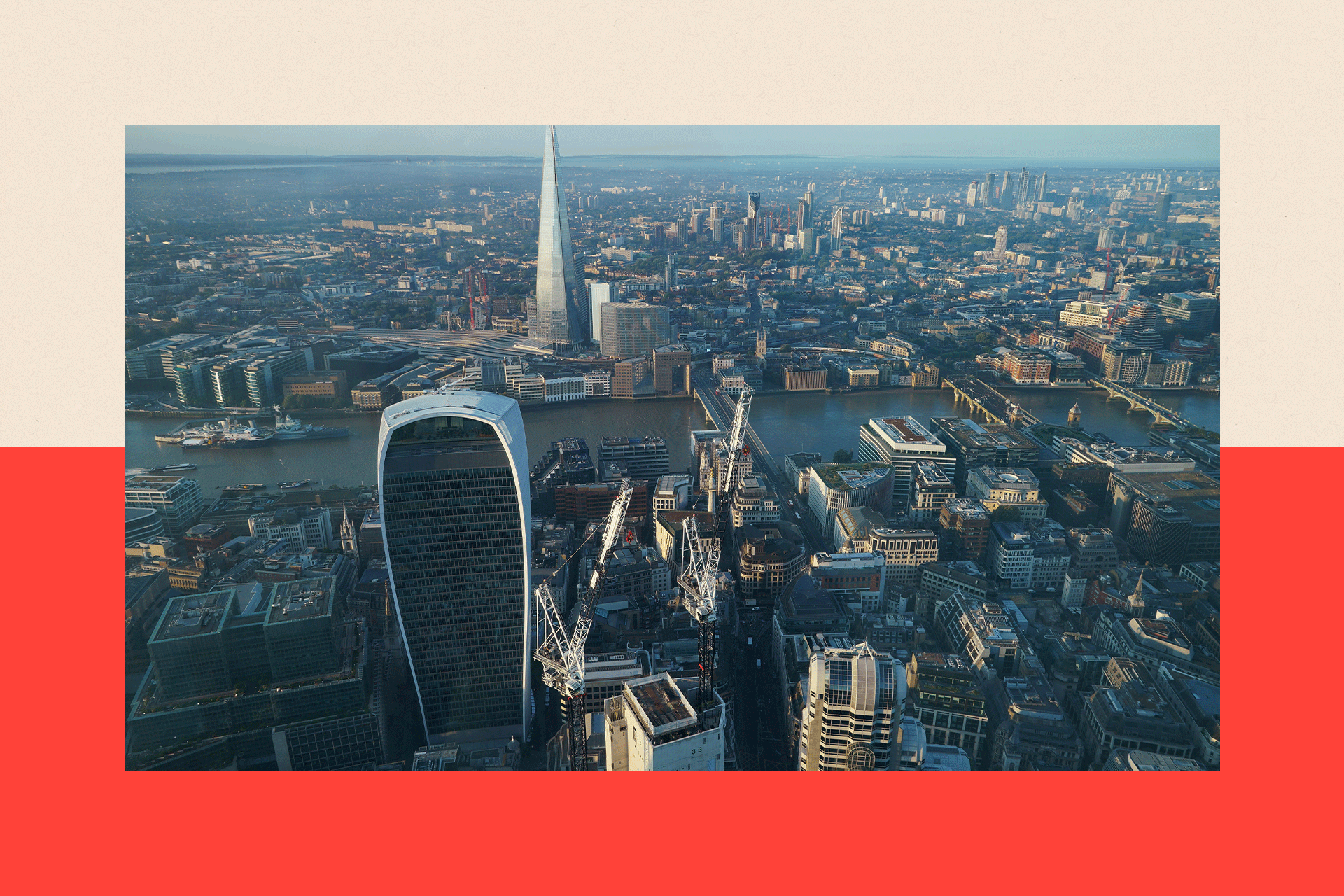 View of the London skyline looking south