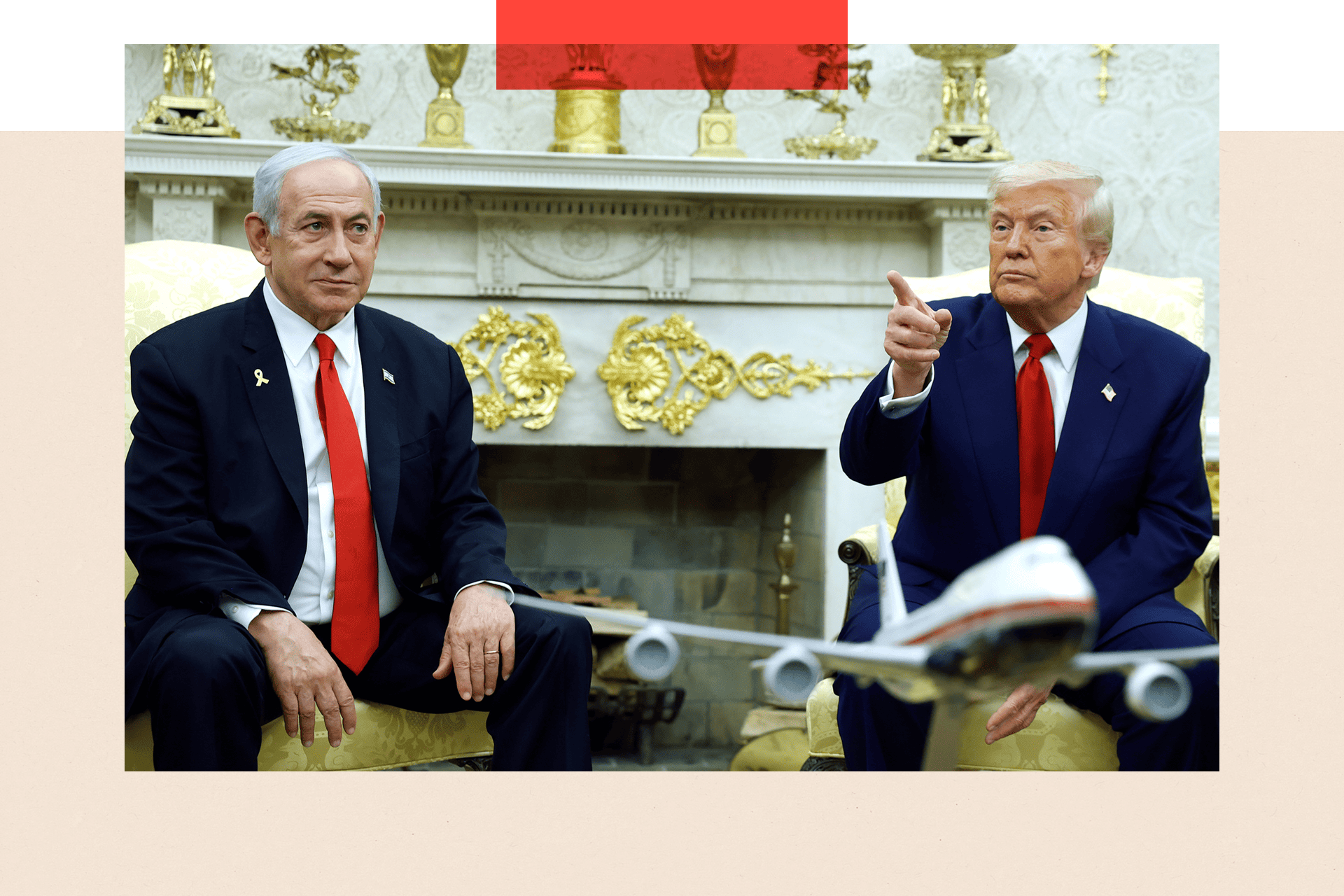 Donald Trump speaks alongside Benjamin Netanyahu during a meeting in the Oval Office of the White House on 7 April 2025.