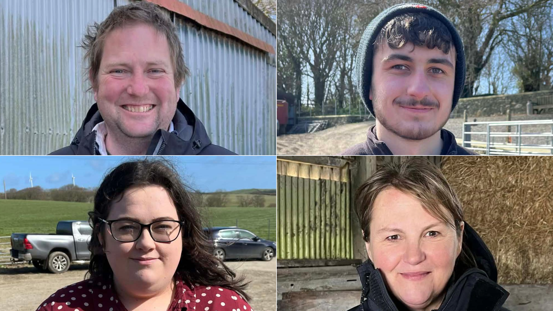 Dafydd, Carwyn, Lowri a Sian