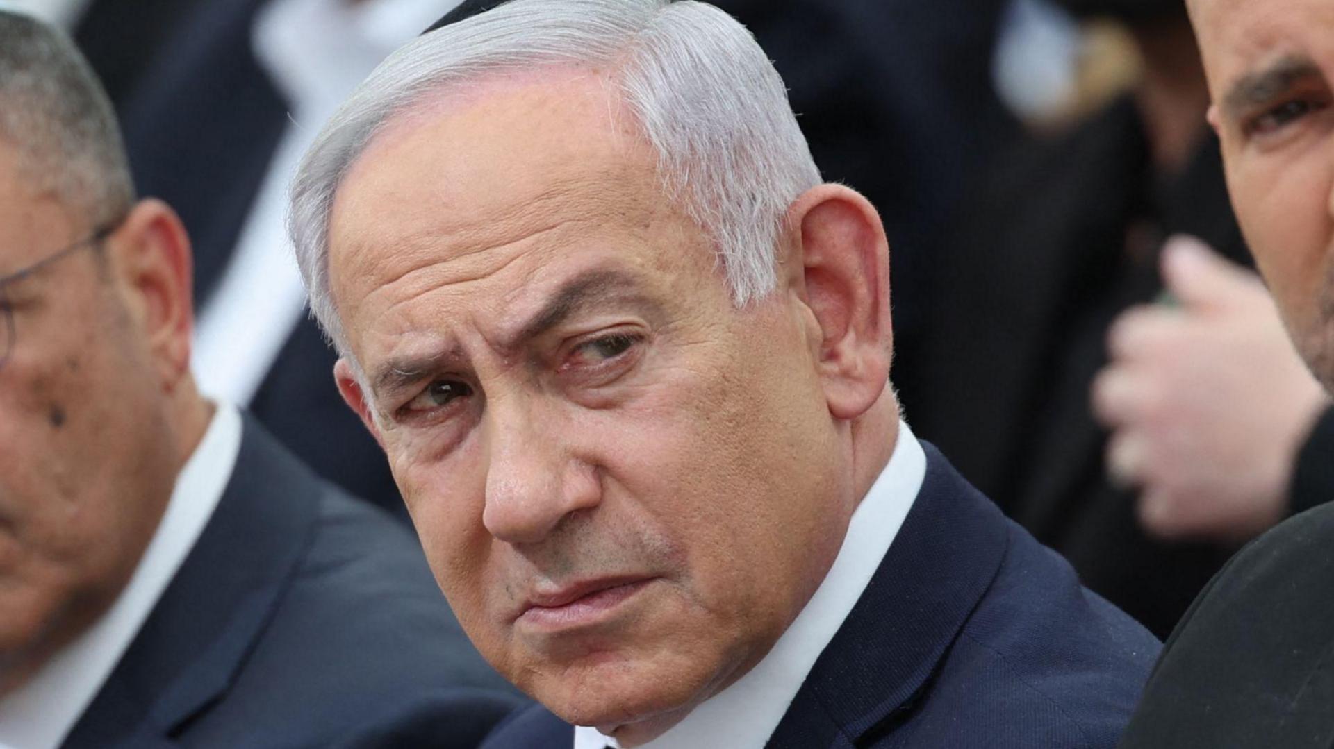 Image shows Prime Minister of Israel Benjamin Netanyahu