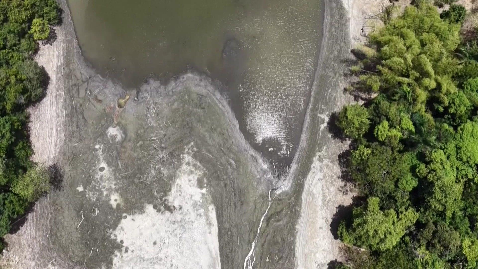 A birds eye view of the Carraízo reservoir and its surroundings