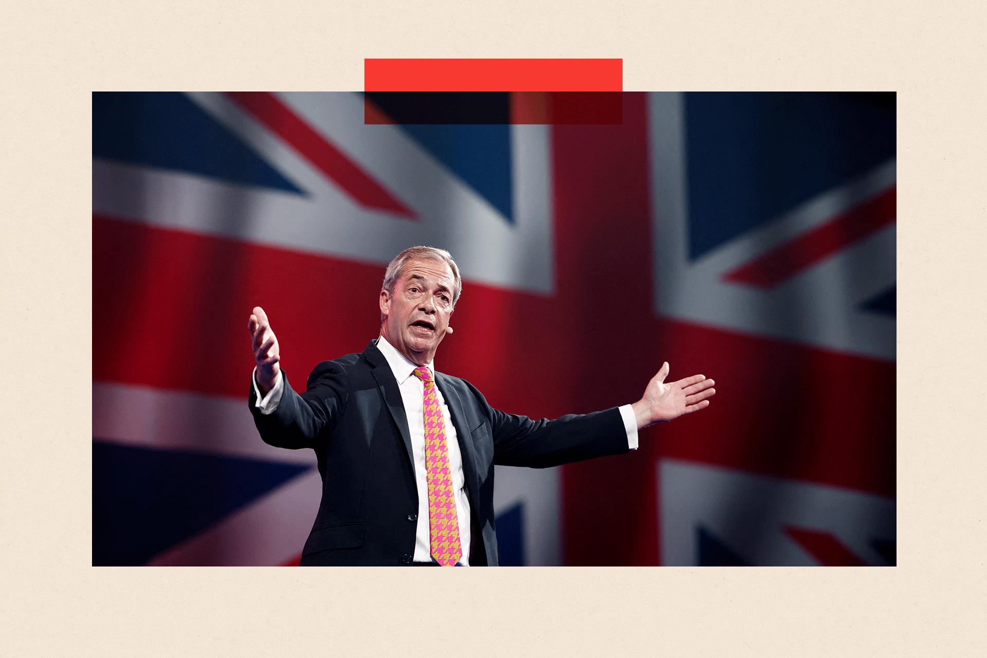 Reform UK party leader Nigel Farage delivers a speech 
