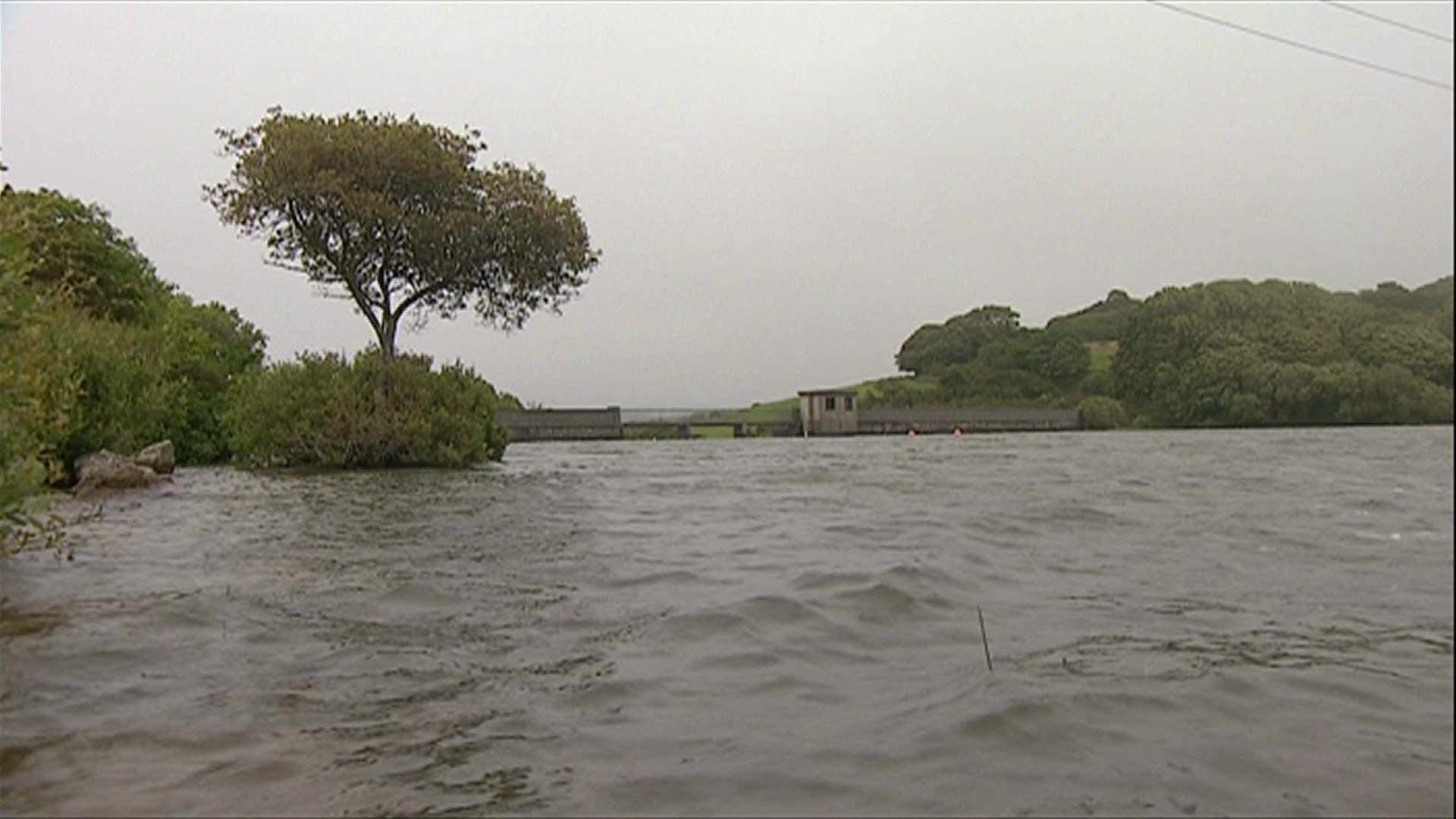 Looking over Argal Reservoir towards the dam