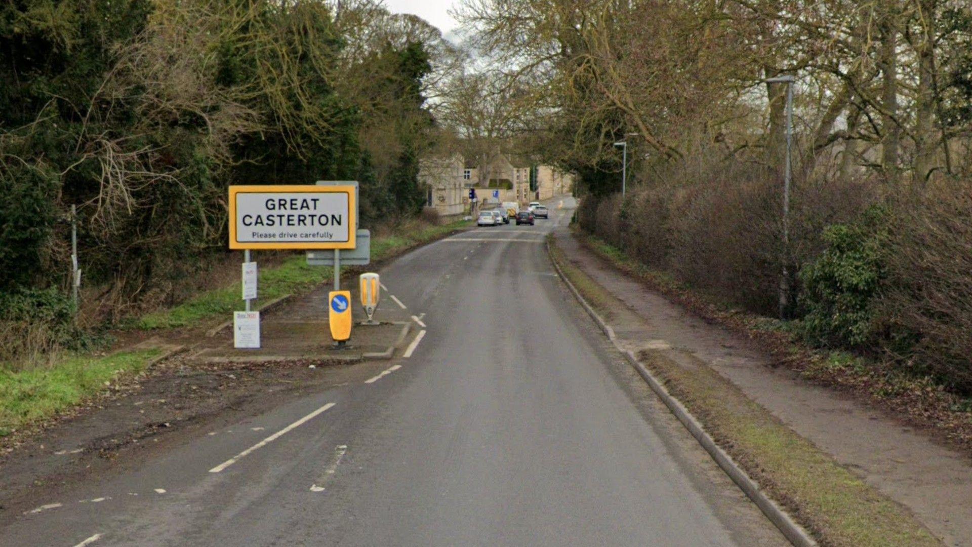 A Google picture of the sign for Great Castleton