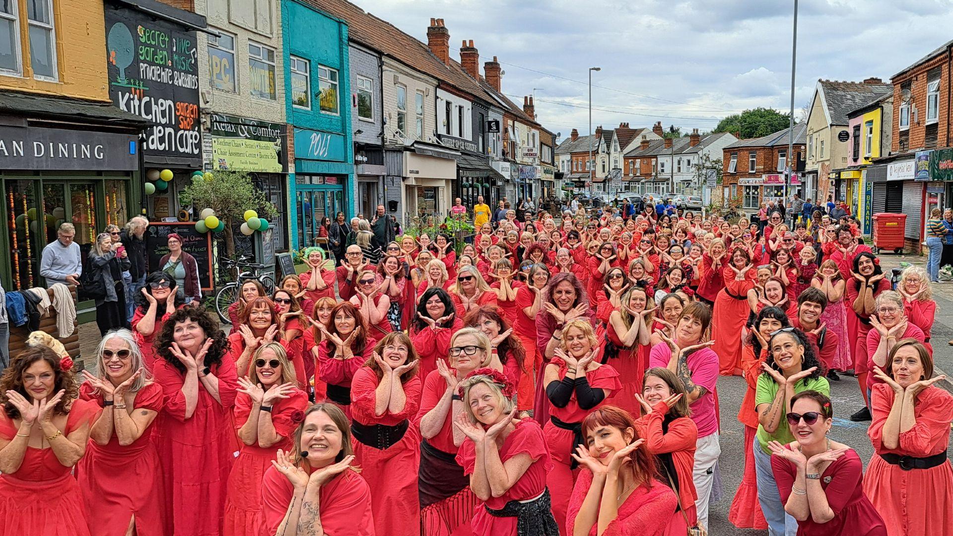 Women in red