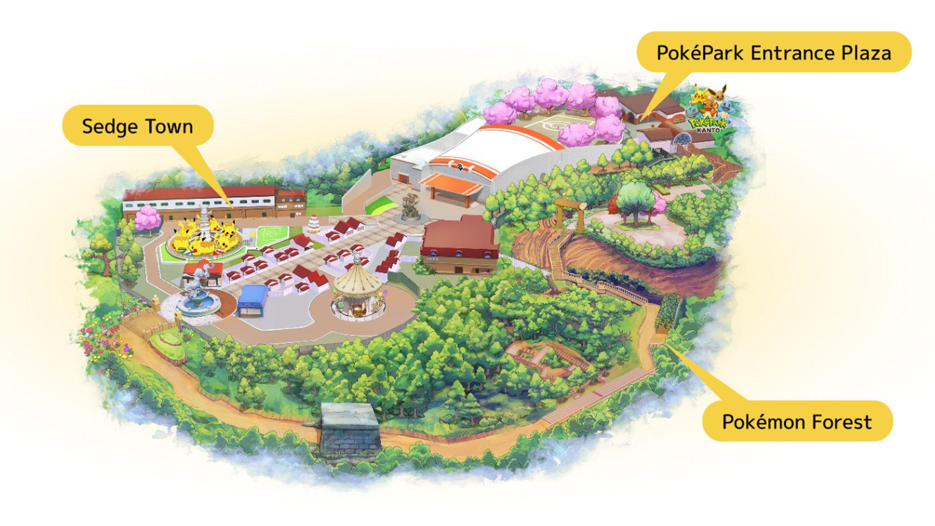 a drawn map of what the park will look like