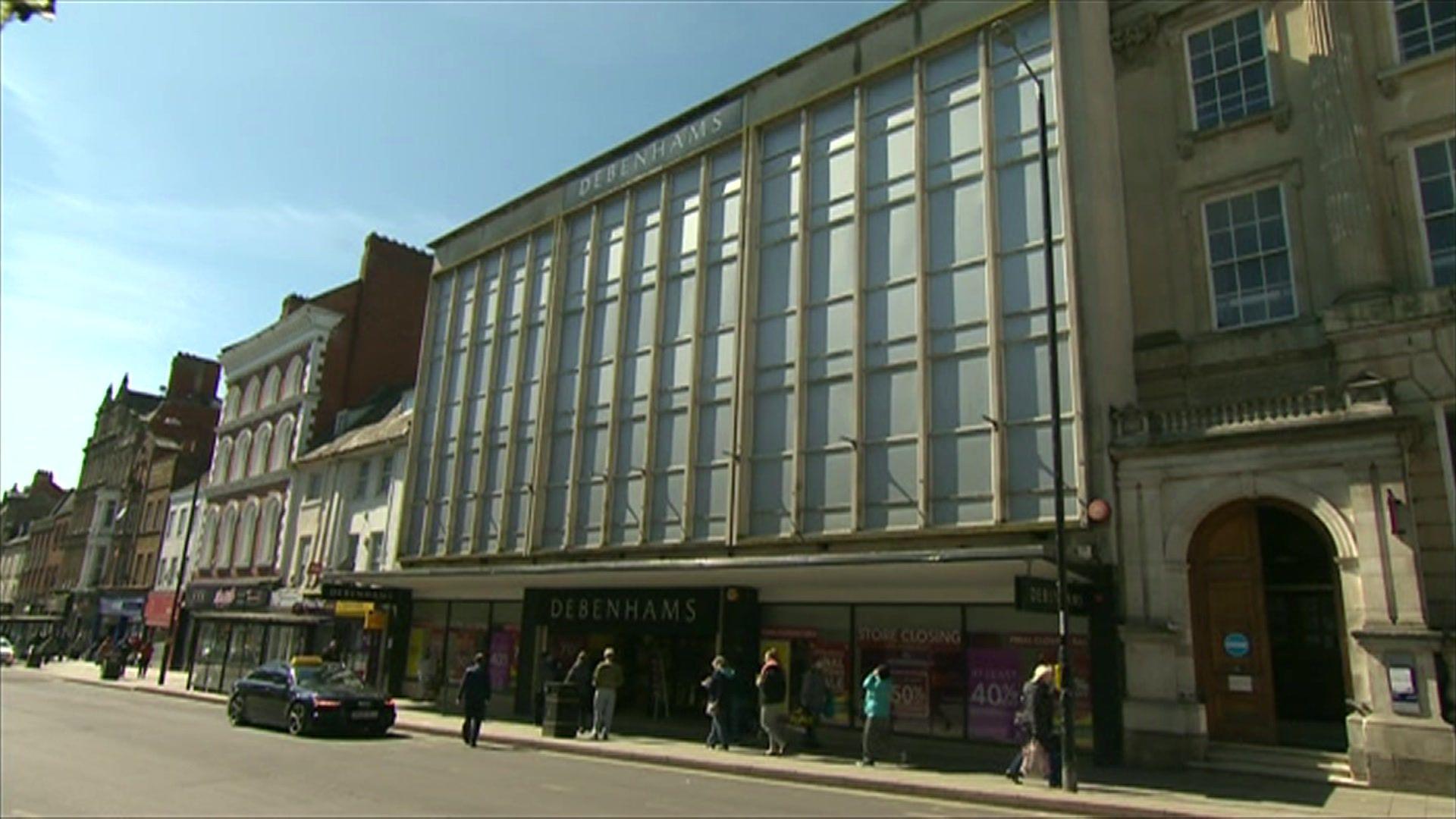 Frontage of Debenhams pictured in 2021