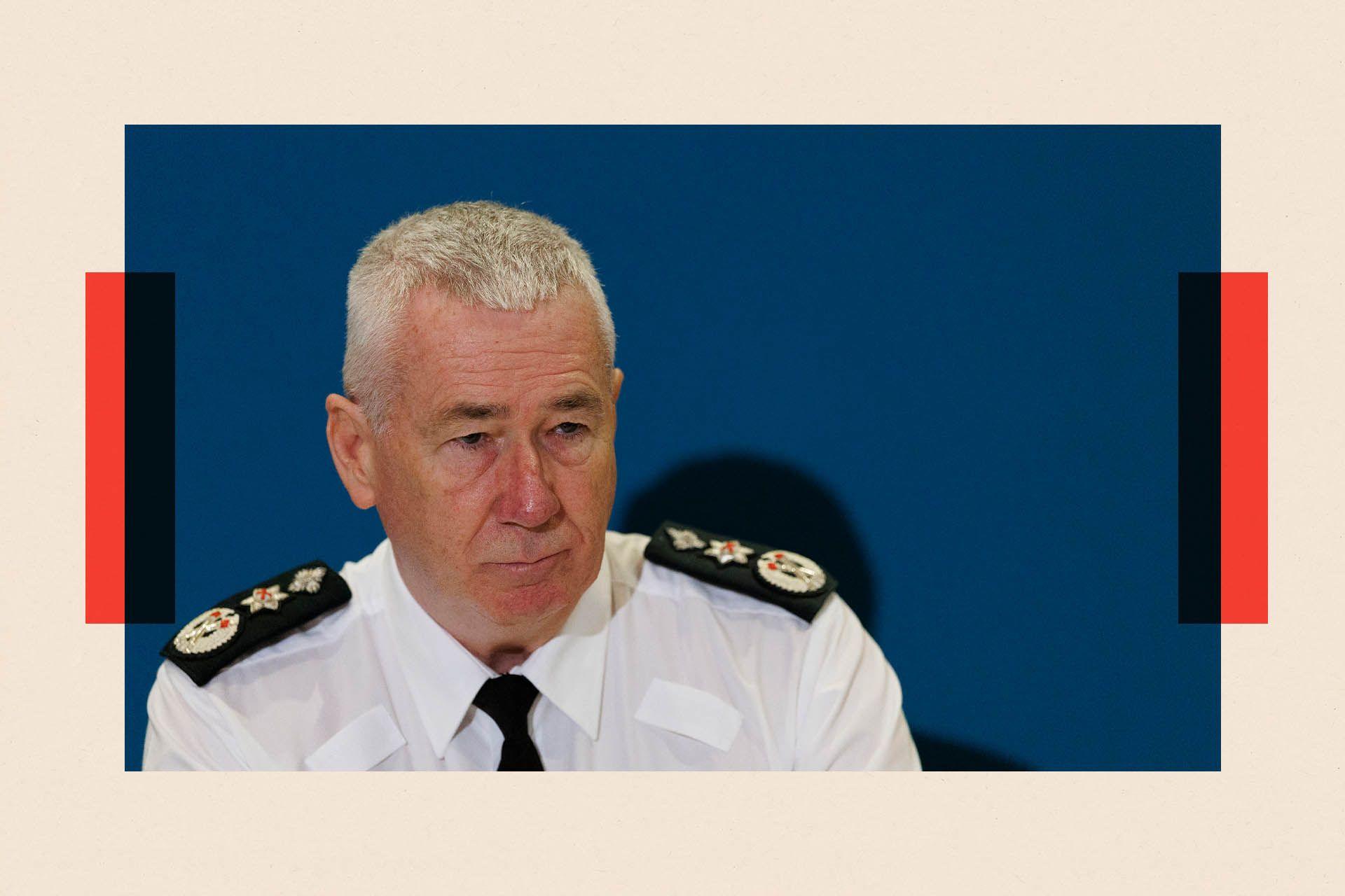 Një pamje nga afër e shefit të policisë së Shërbimit Policor të Irlandës së Veriut (PSNI), Jon Boutcher.