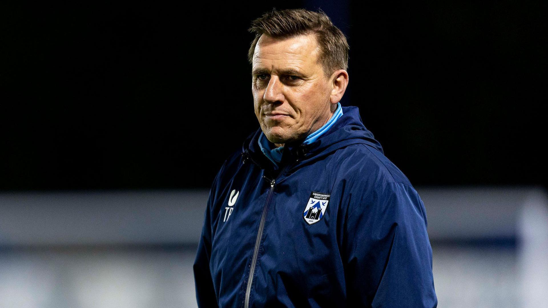 Tony Pennock on the touchline