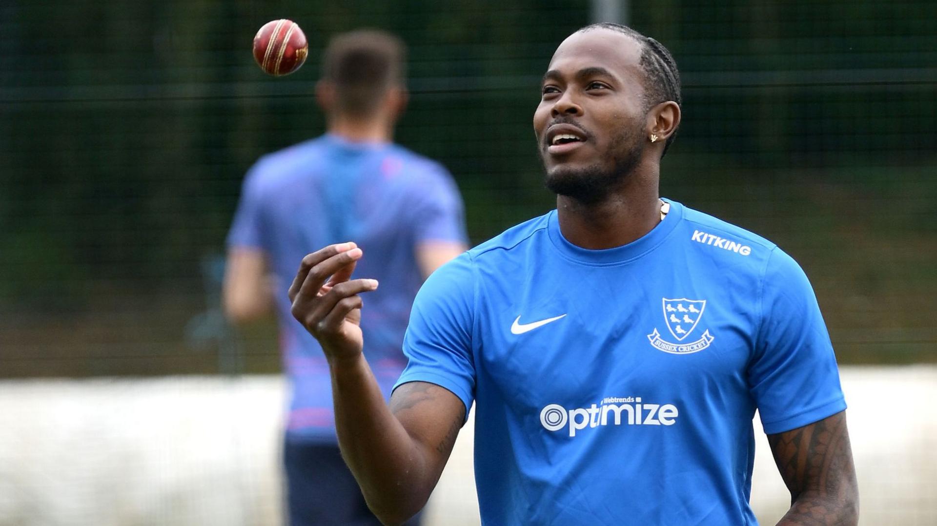 Jofra Archer in the nets
