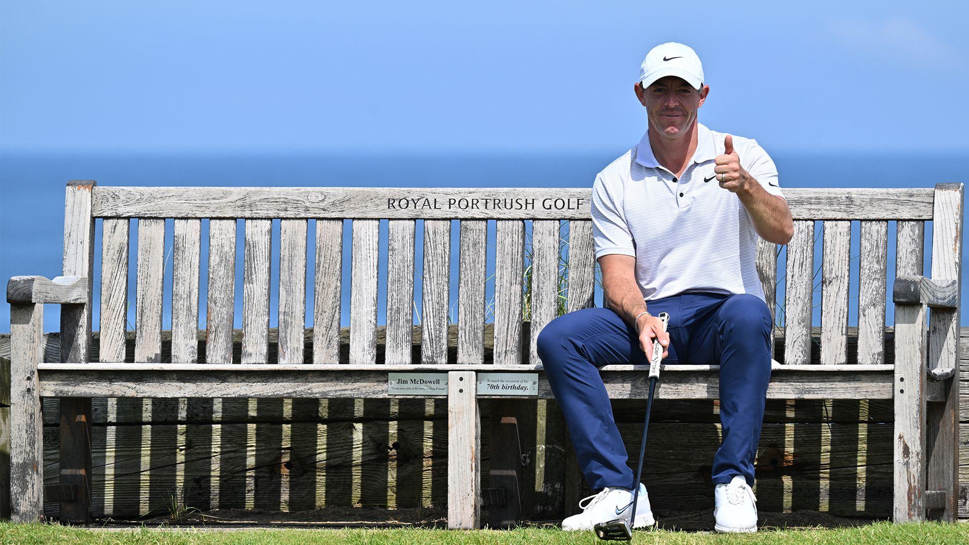 Rory McIlroy sits connected nan bench
