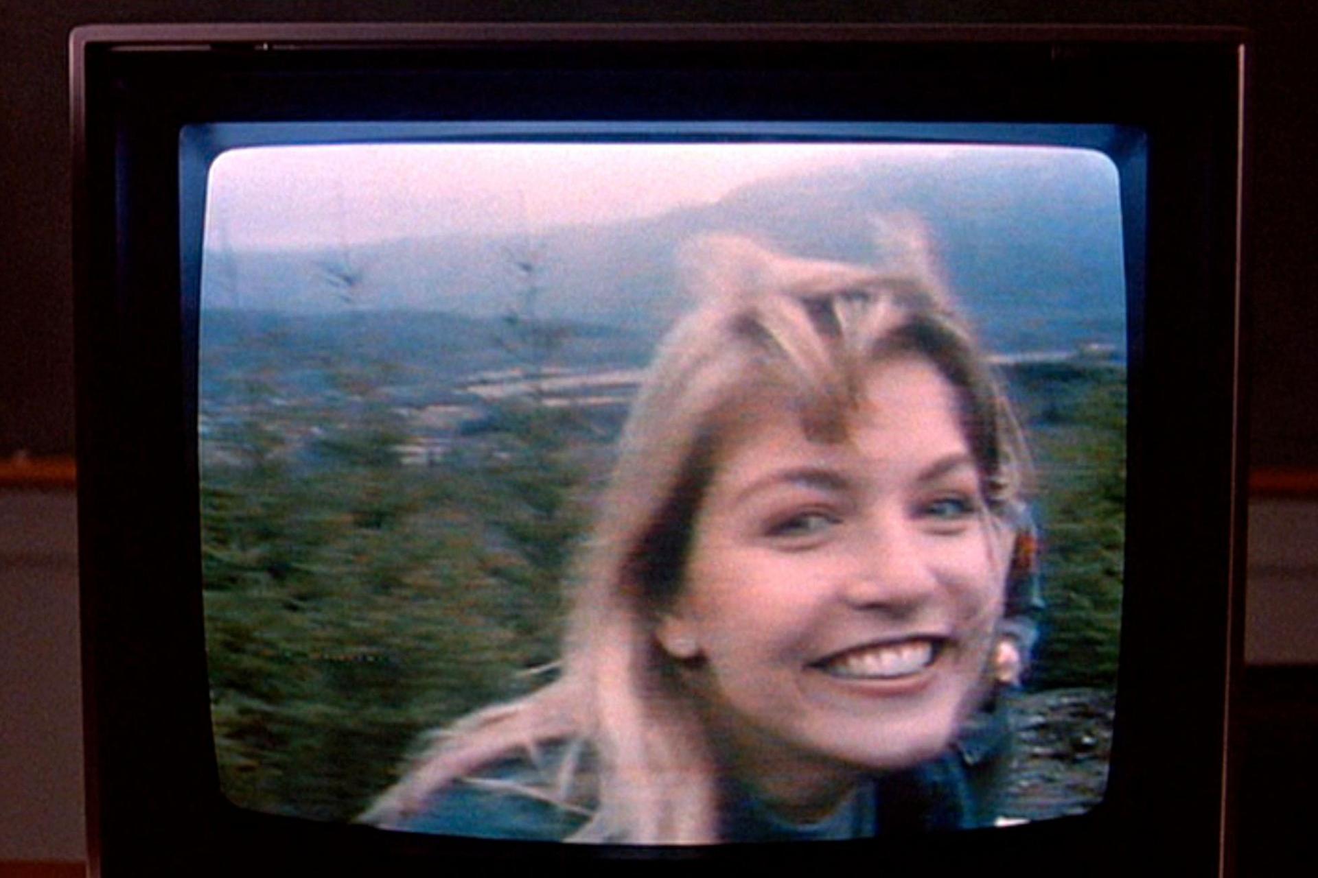 Laura Palmer on a TV screen, as played by Sheryl Lee