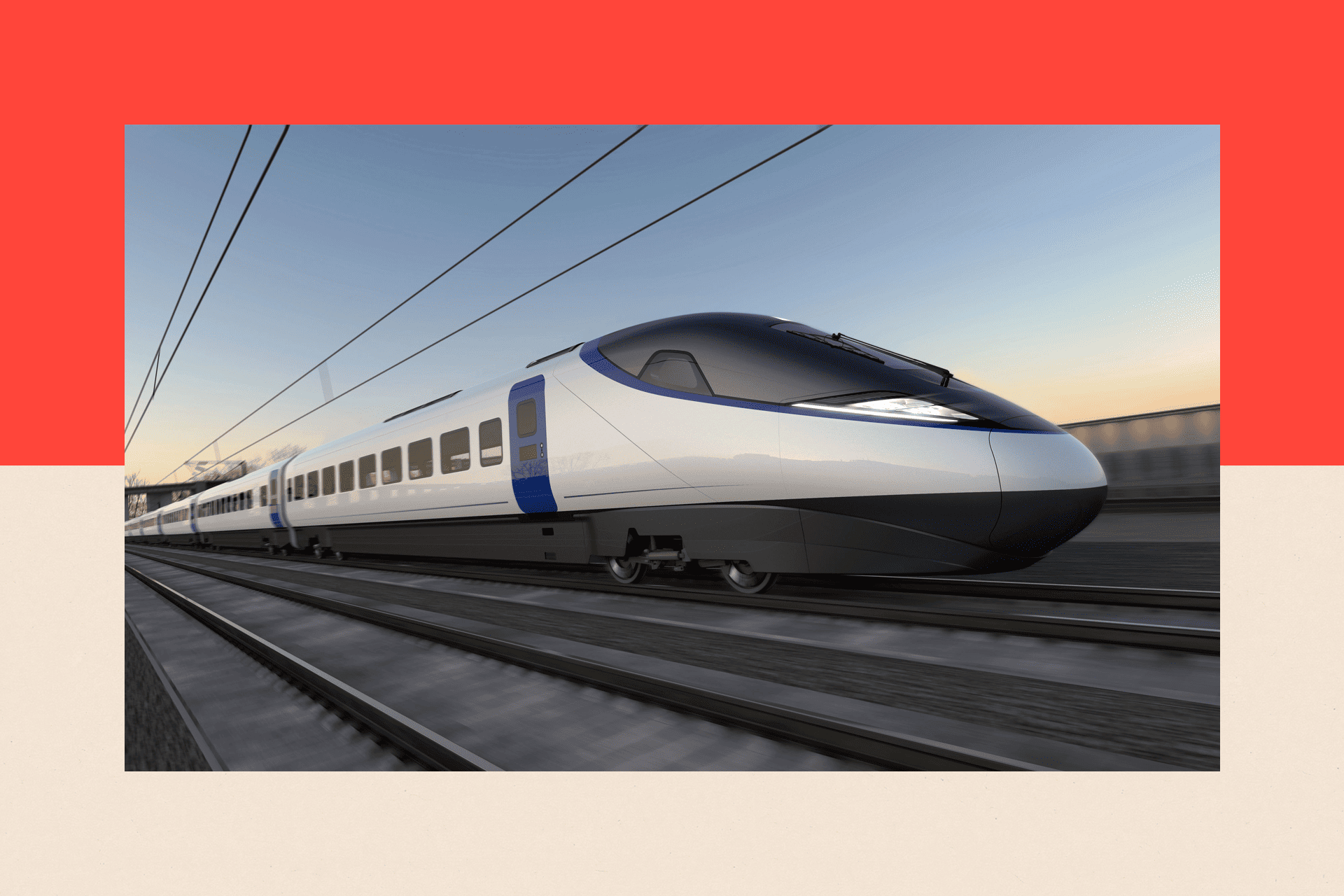  An artist impression of a HS2 train