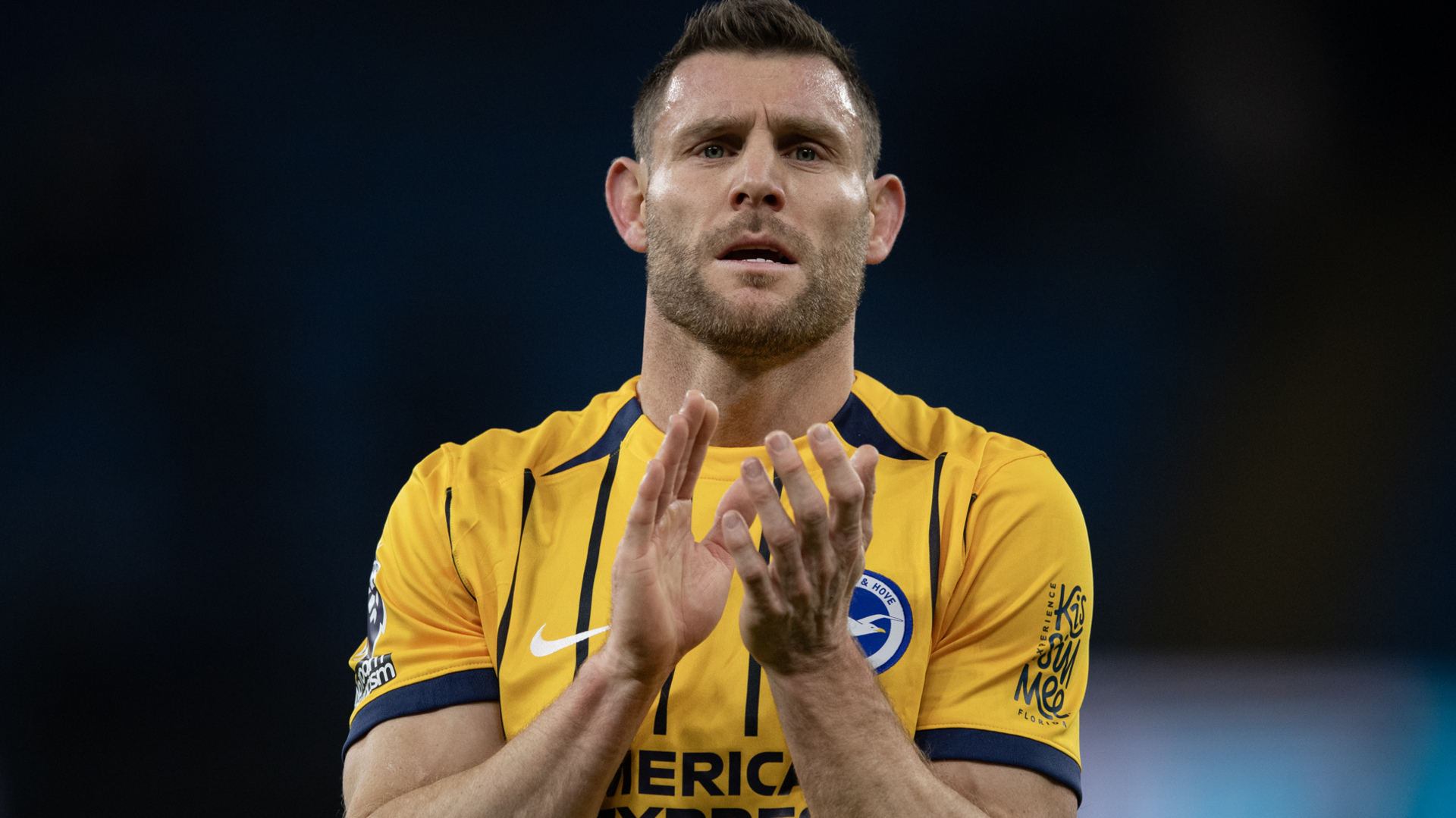 James Milner in a Brighton kit