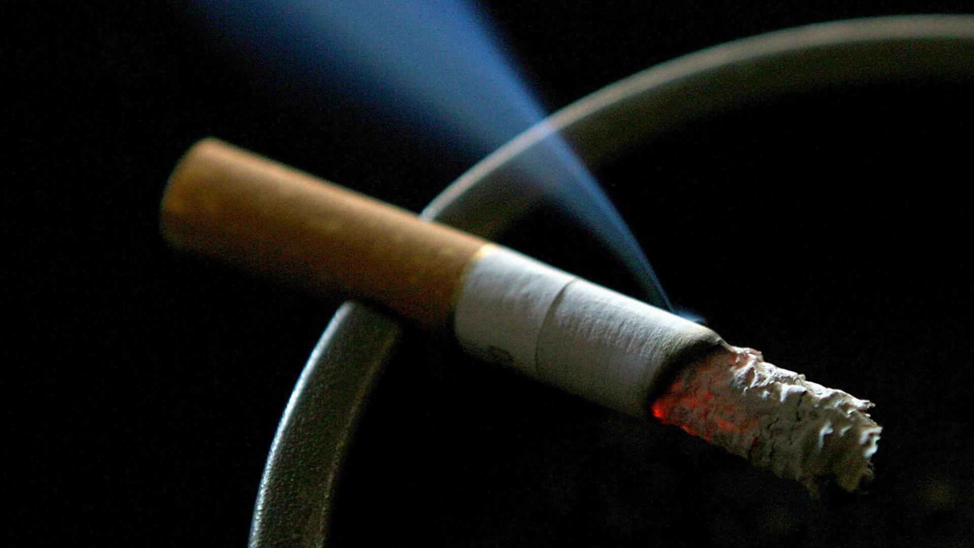 Half-smoked cigarette