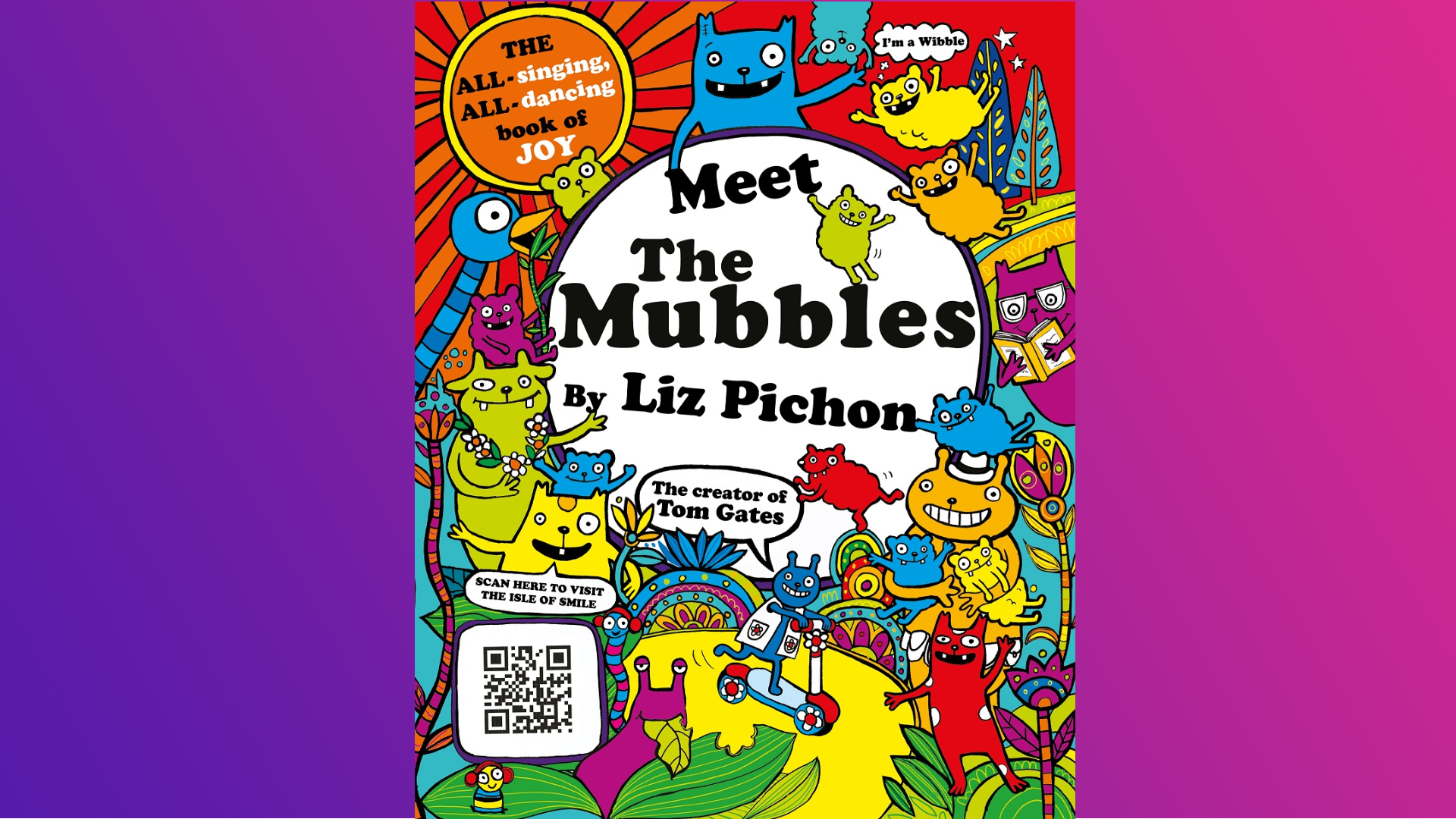 The illustrated front cover of The Mubbles book. 