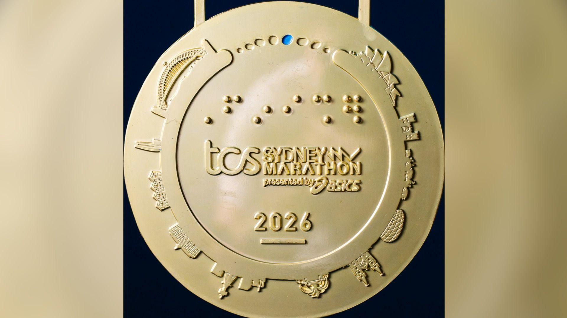 A photo showing the Sydney Marathon medal, as shared by organisers on social media.