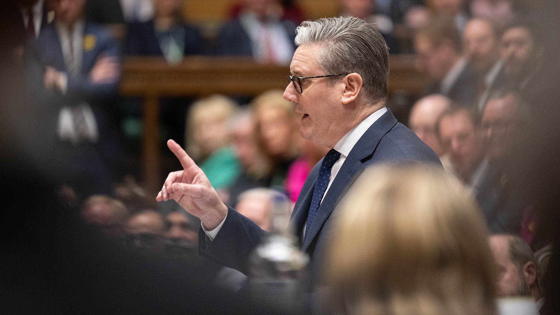 Prime Minister Keir Starmer speaking to parliament on Wednesday 