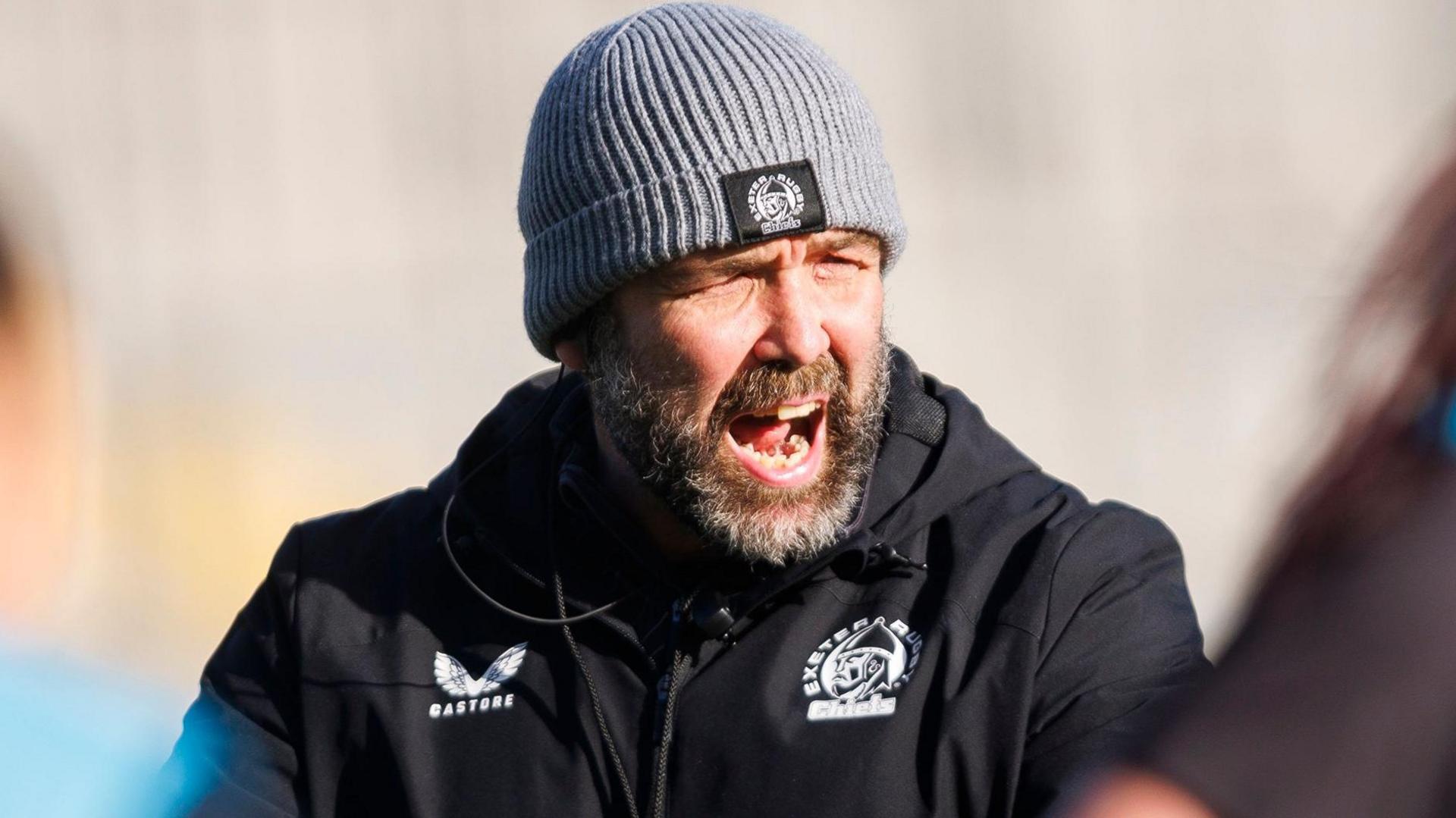 Steve Salvin shouts instructions to his team