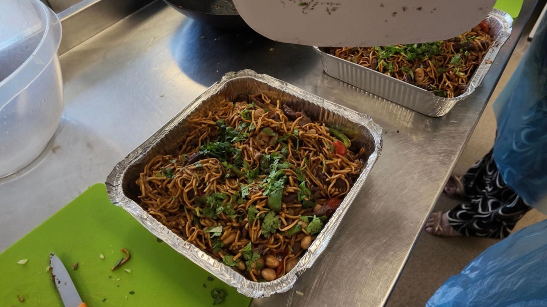 Stir fry in a tin box