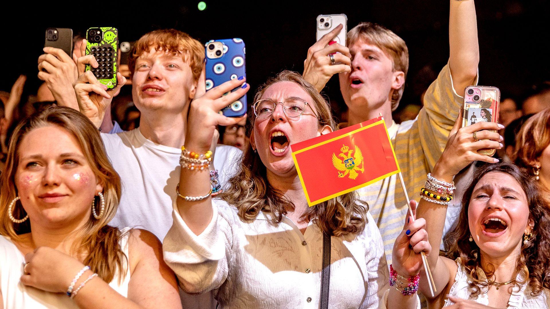 Eurovision fans at AFAS Live during Eurovision in Concert. During the concert, various participants perform their entries for the Song Contest on 11 April 2026.