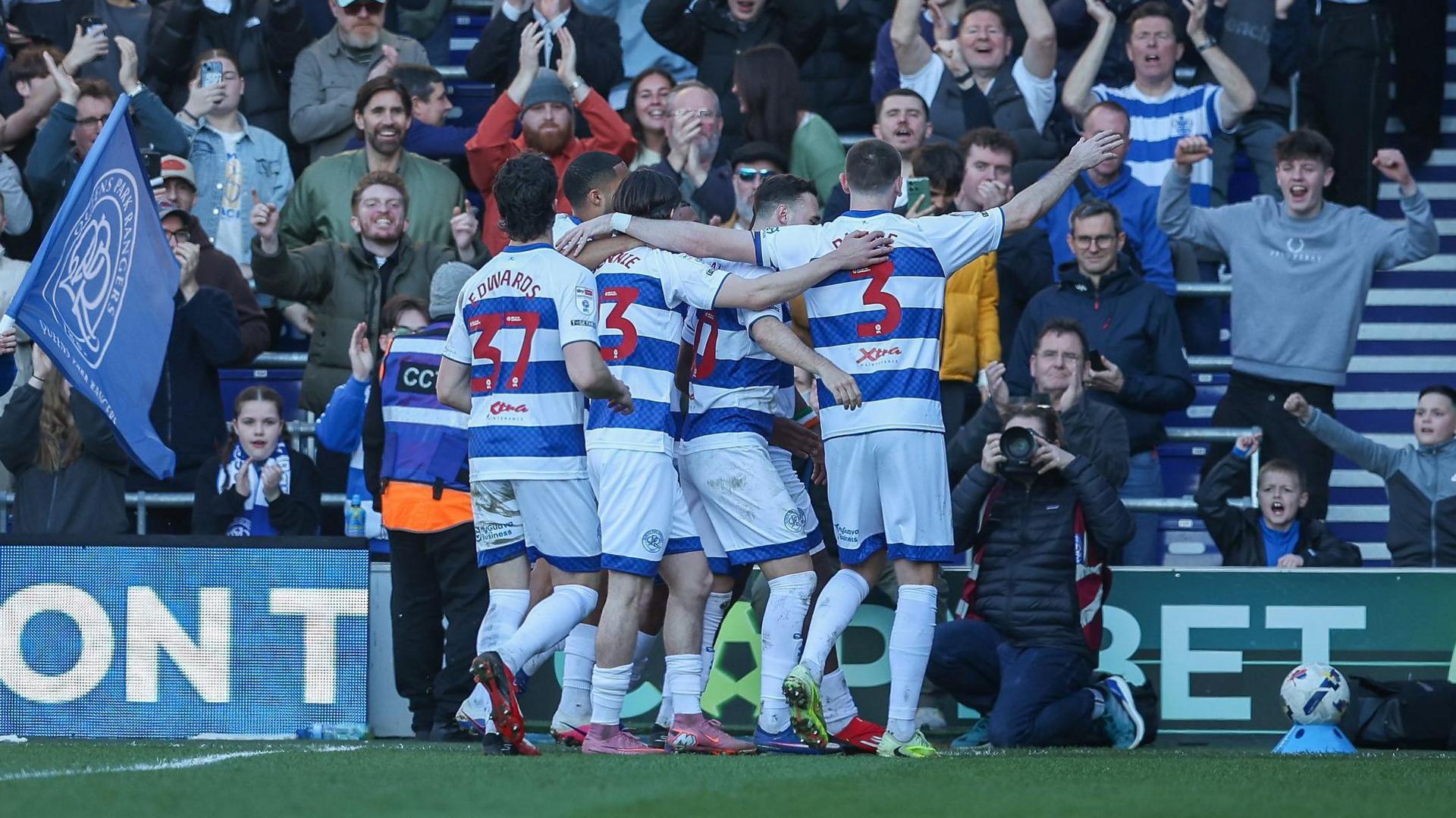 QPR's players observe a extremity successful beforehand of their fans
