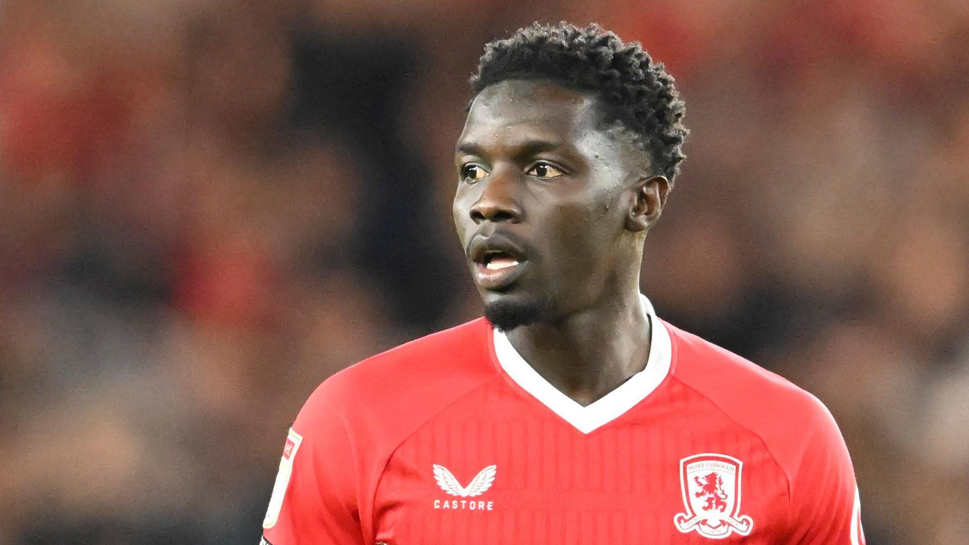 Abdoulaye Kante playing for Middlesbrough at the Riverside