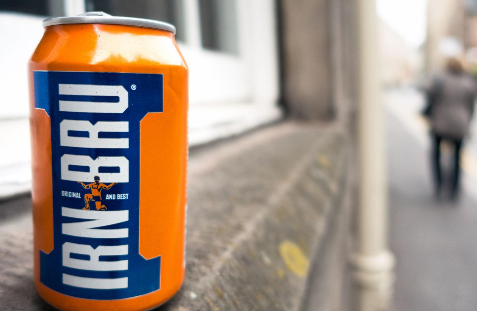 A can on Irn  Bru on a windowsill