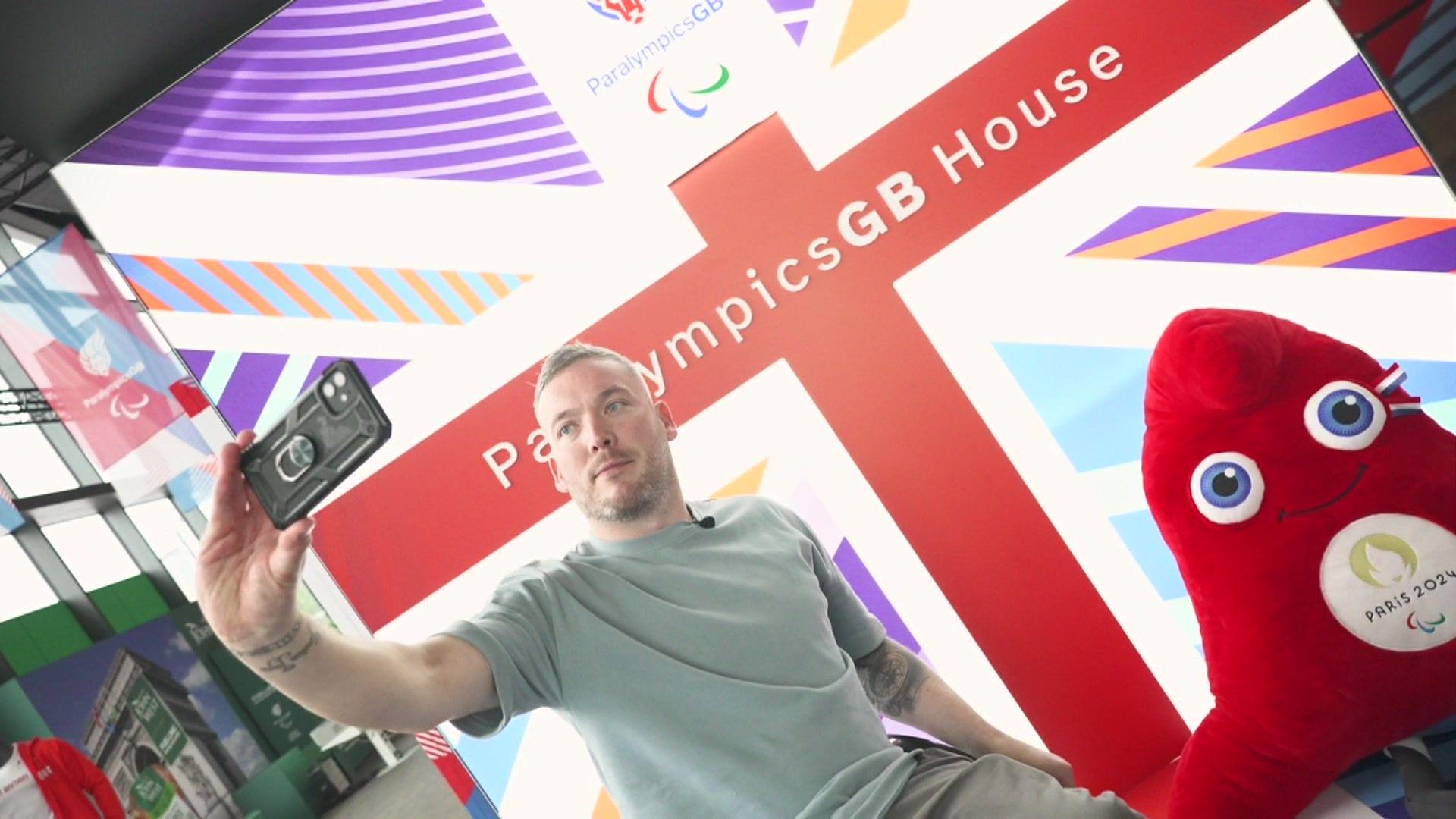 Martin at Paralympics house