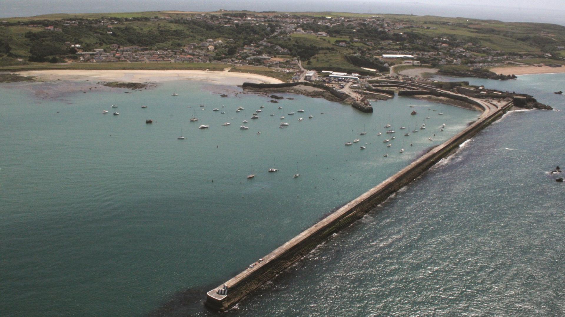 Alderney harbour and breakwater