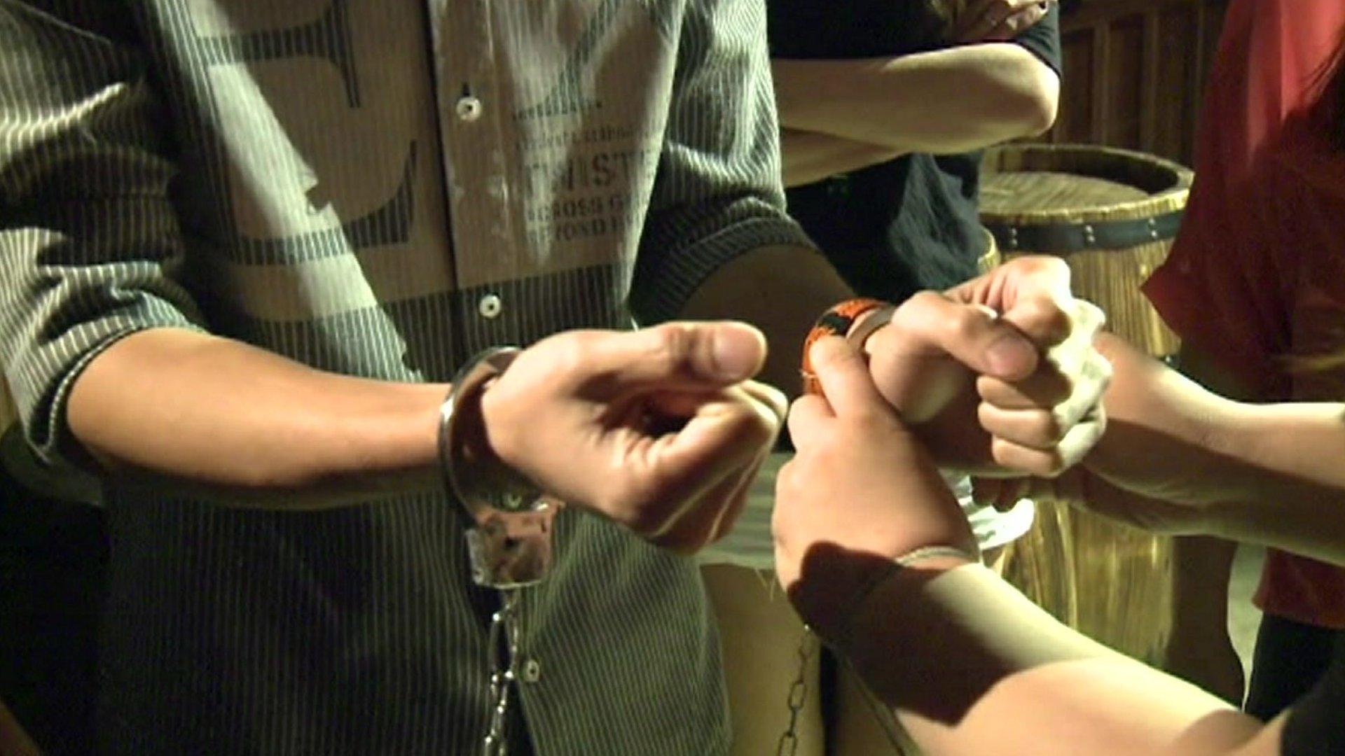 Man being handcuffed