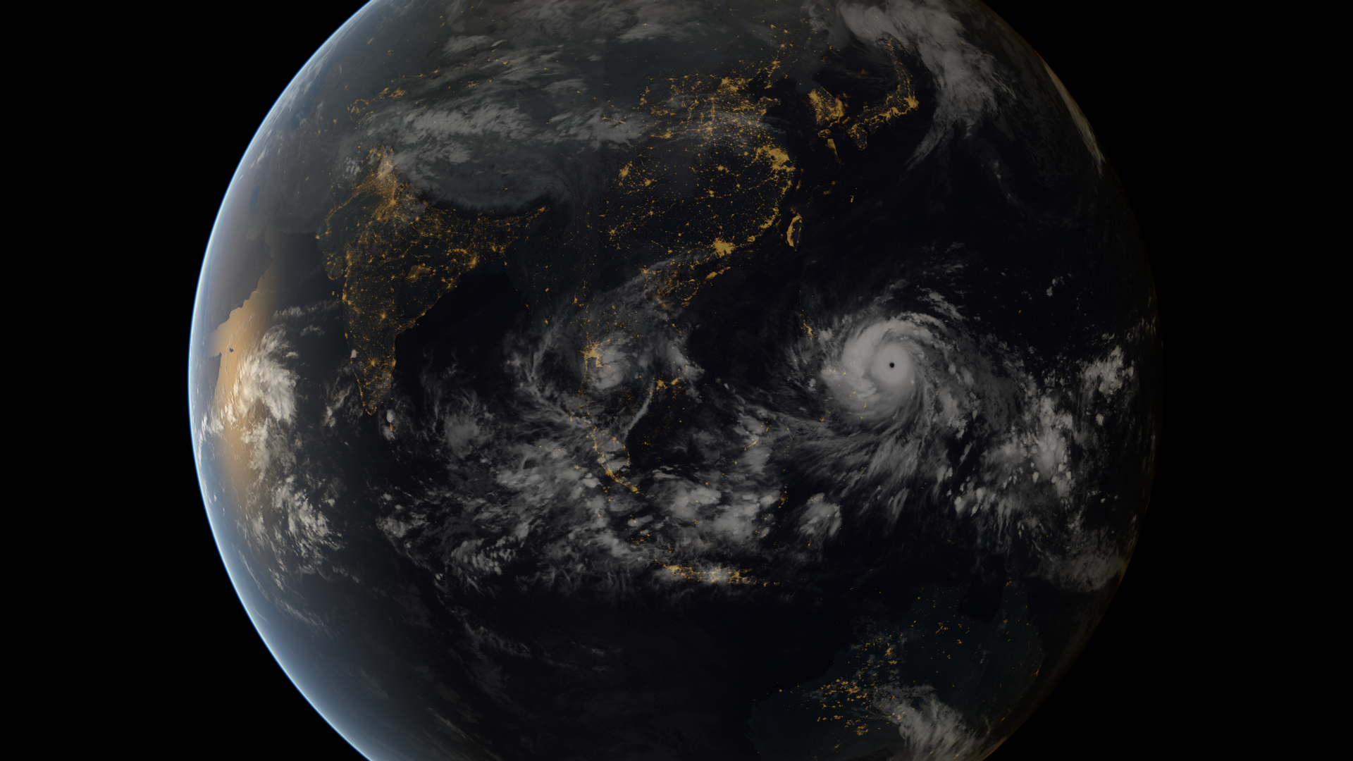 View of Haiyan from space